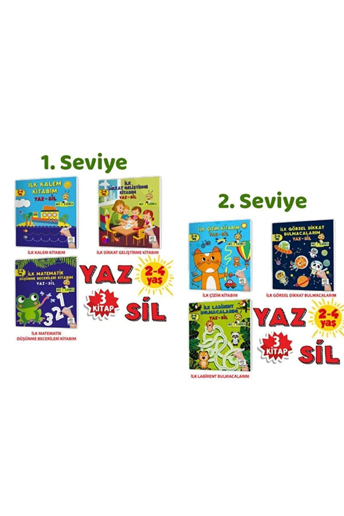 Mucit Karınca Evde Etkinlik Seti 6 Kitap 2-4 Yaş Seviye 1. Ve 2.seri