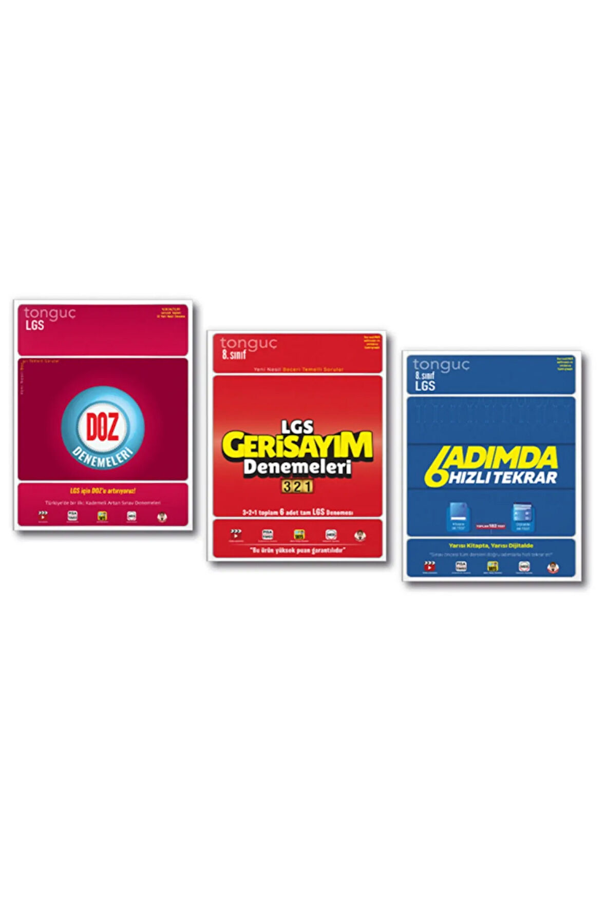 Tonguç 8. Sınıf Lgs 6 Adımda Hızlı Tekrar Geri Sayım Doz Denemeleri Set 3 Kitap 2021