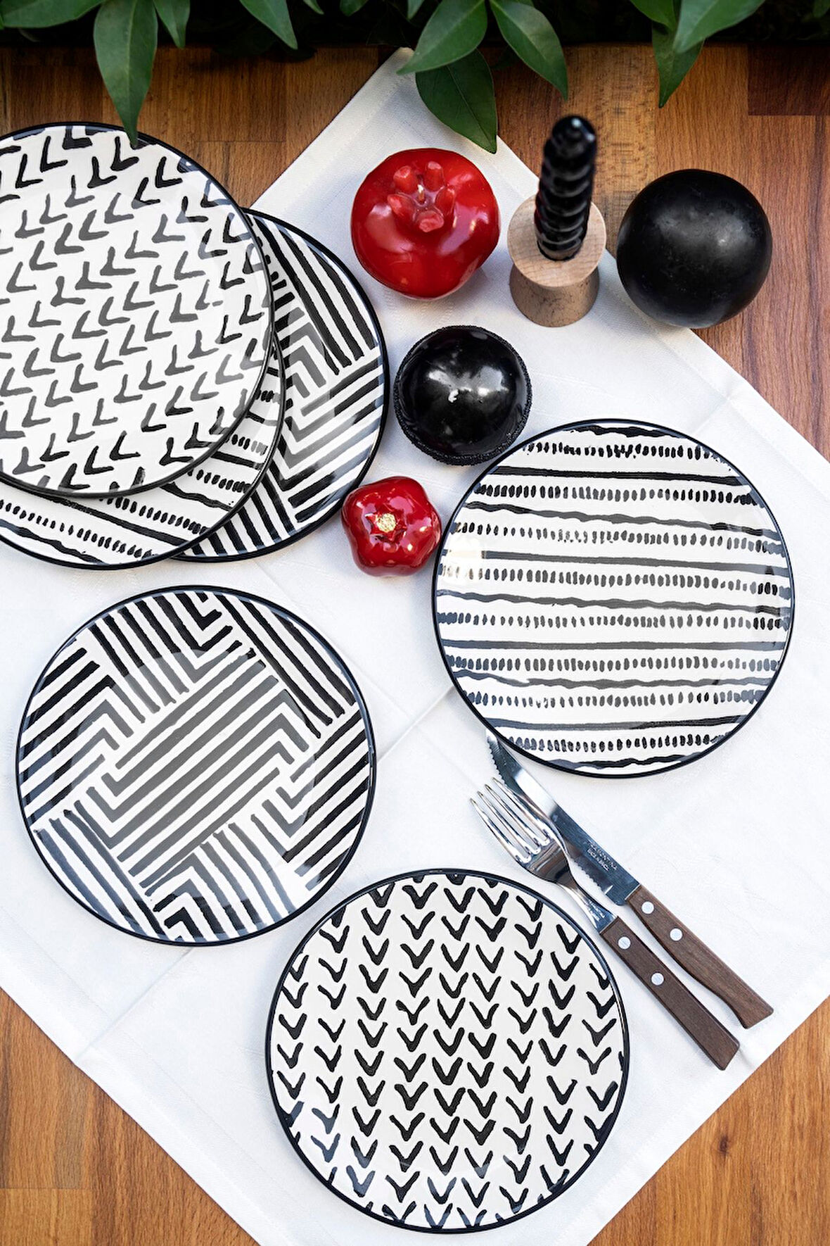 Ethnic 6'lı Pasta Seti-19 Cm.