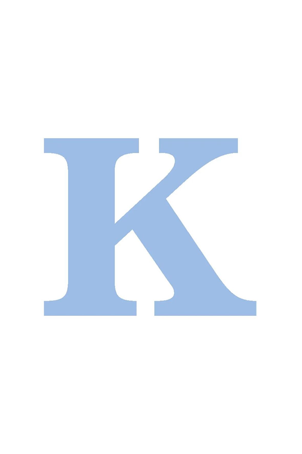 Karton Harf Banner Mavi K