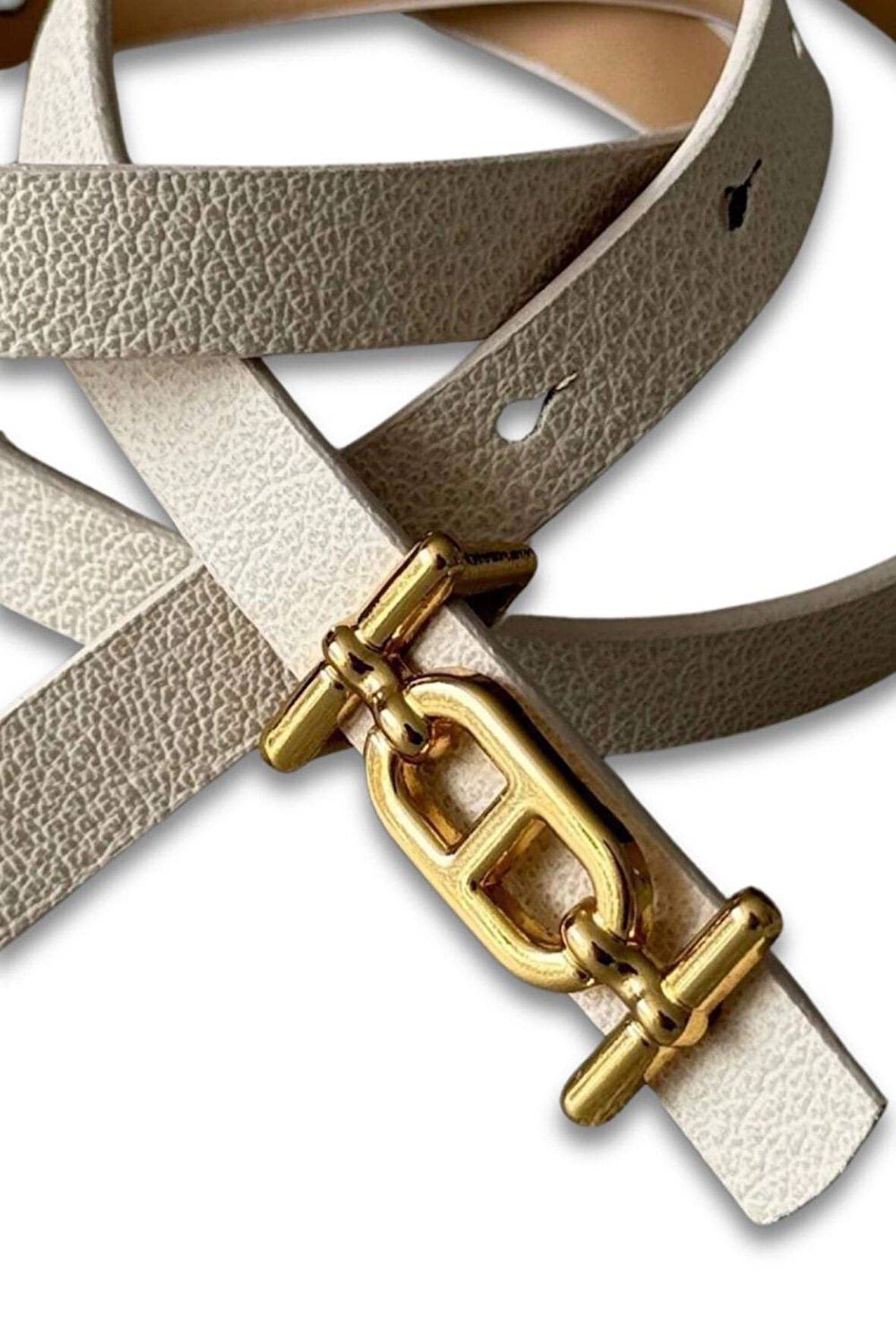 Vos Versa İnce Gold Tokalı Siyah İnce Kadın Kemeri VOSDK0212101