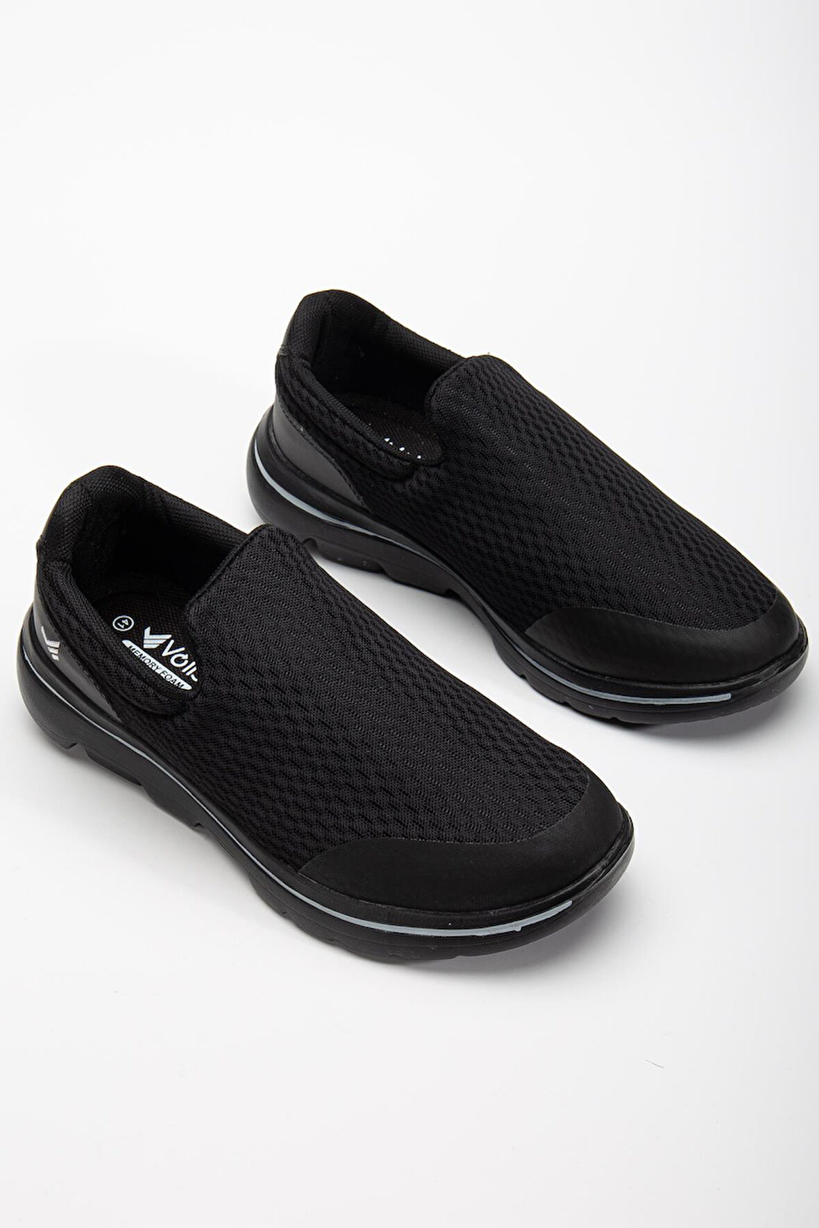 Erkek Günlük Spor Ayakkabı Siyah Bağsız Aqua Faylon Taban