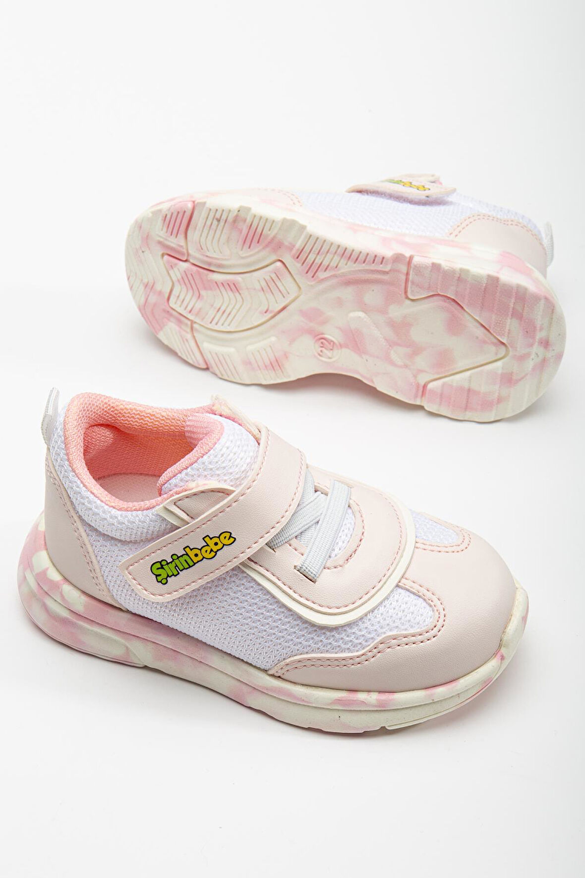 Şirinbebe Ortopedik Kız Bebek İlk Adım Spor Ayakkabı Pudra Cırtlı Anorak Malzeme