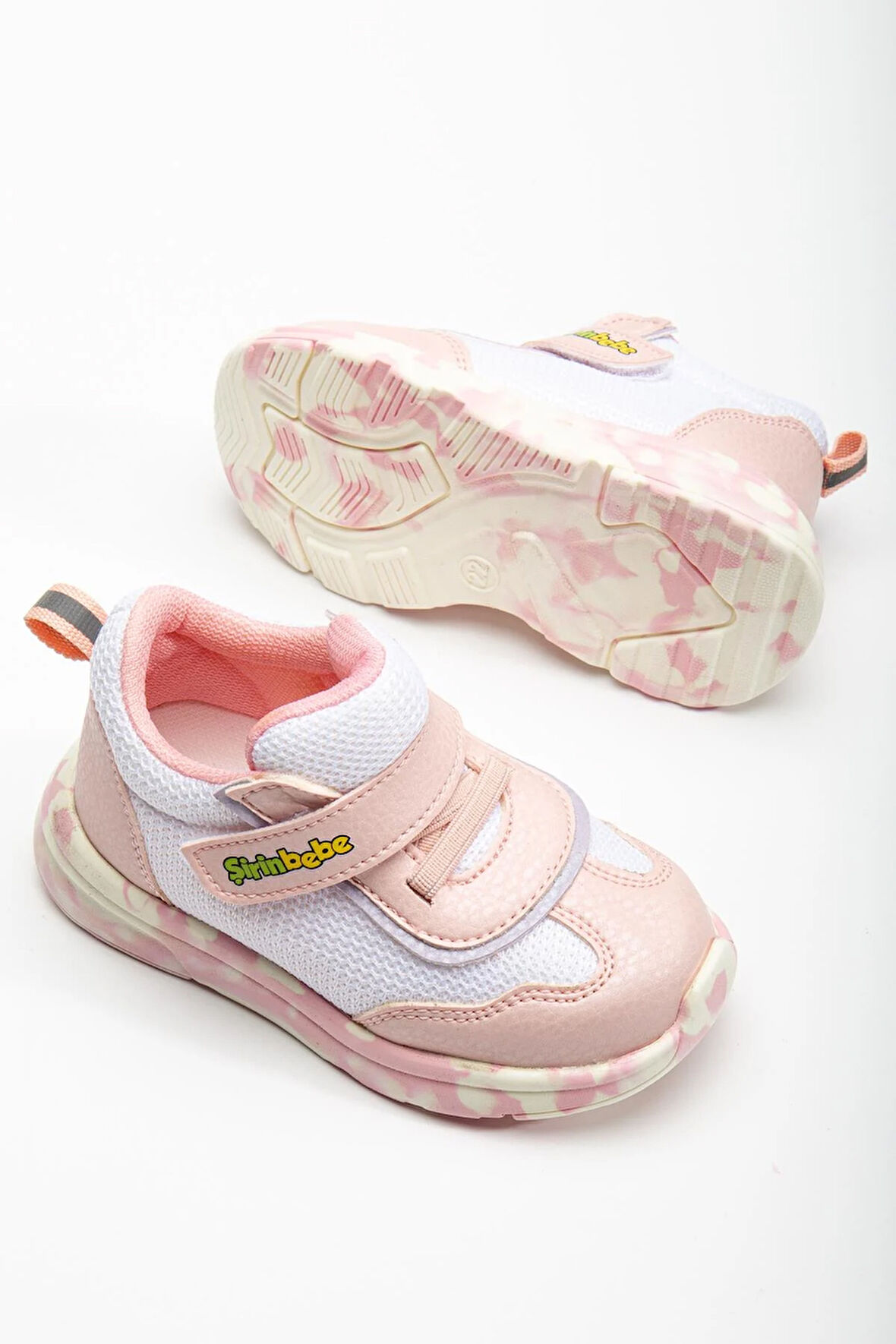 Şirinbebe Ortopedik Kız Bebek İlk Adım Spor Ayakkabı Pembe Cırtlı Anorak Malzeme
