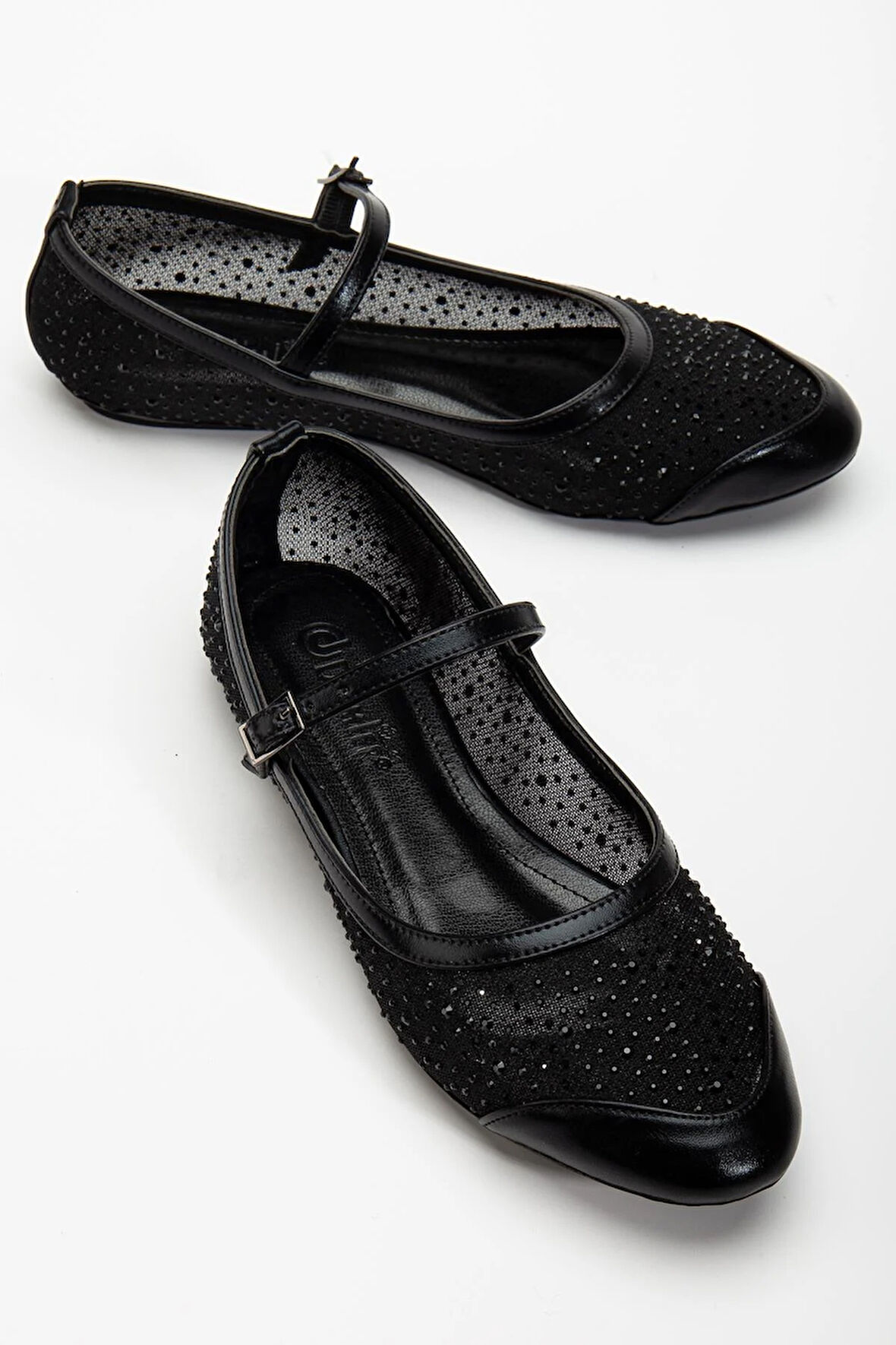 Kadın Babet Siyah File Üzeri Taş Döşeme Baretli