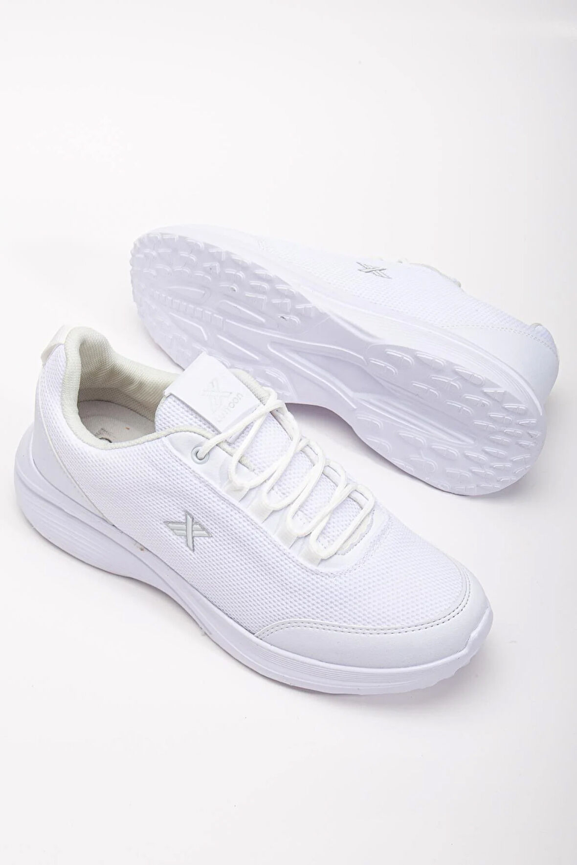 Erkek Spor Ayakkabı Beyaz Anorak Bağcıklı Faylon Taban