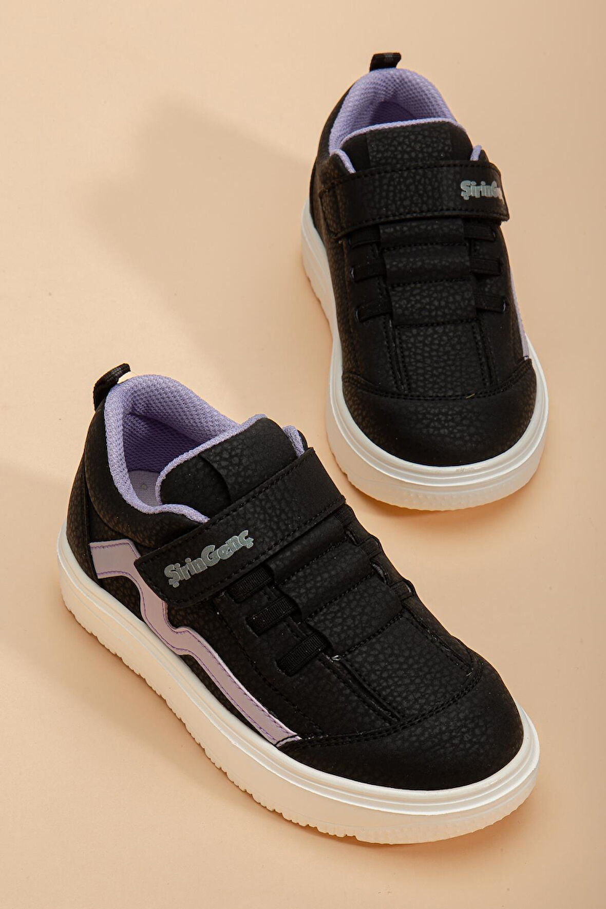 Şirinbebe Şiringenç Kız Çocuk Spor Ayakkabı Ortopedik Lila Cırtlı