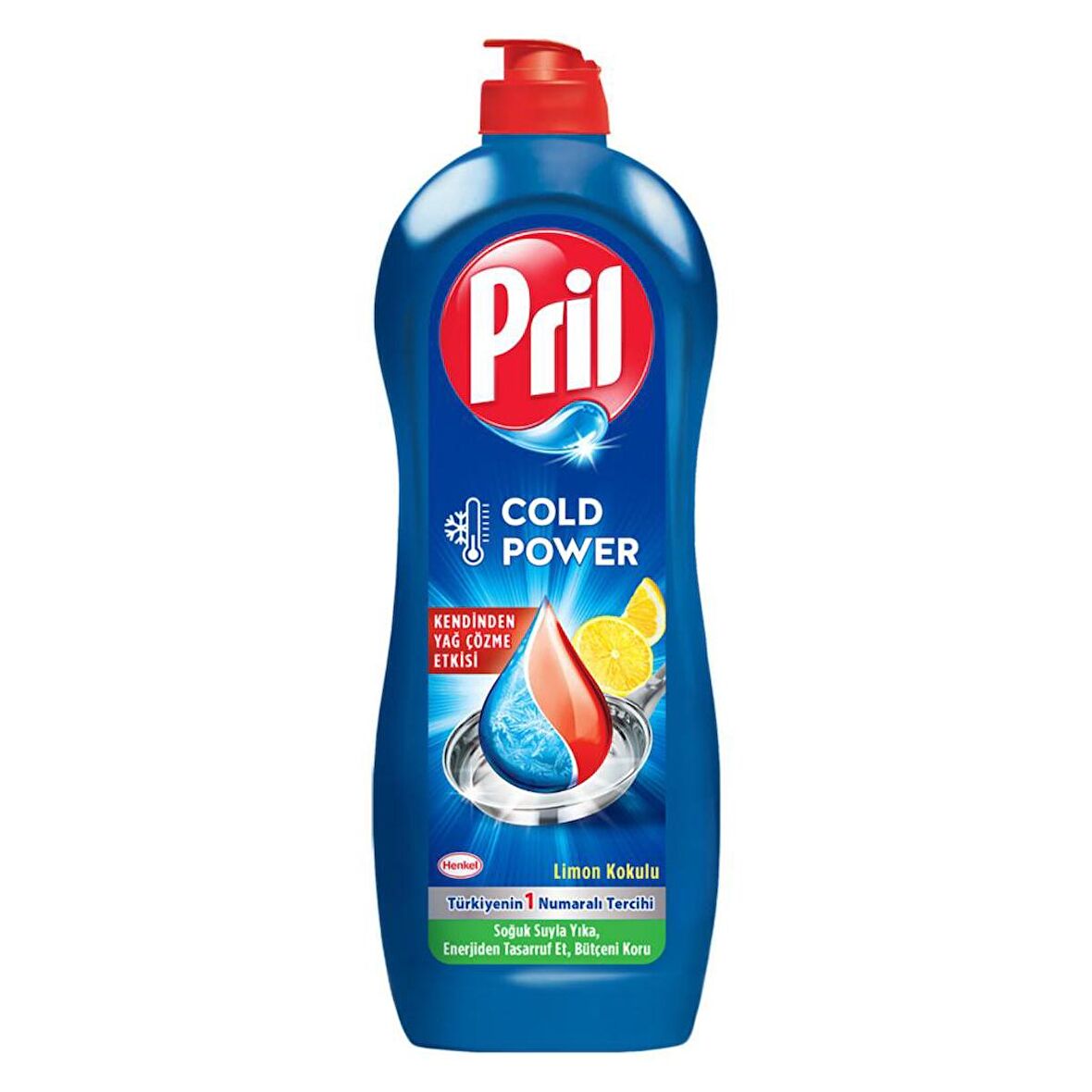 Pril Cold Power Kendinden Yağ Çözme Etkili Sıvı Bulaşık Deterjanı 675g / 653ml (Limon Aromalı)