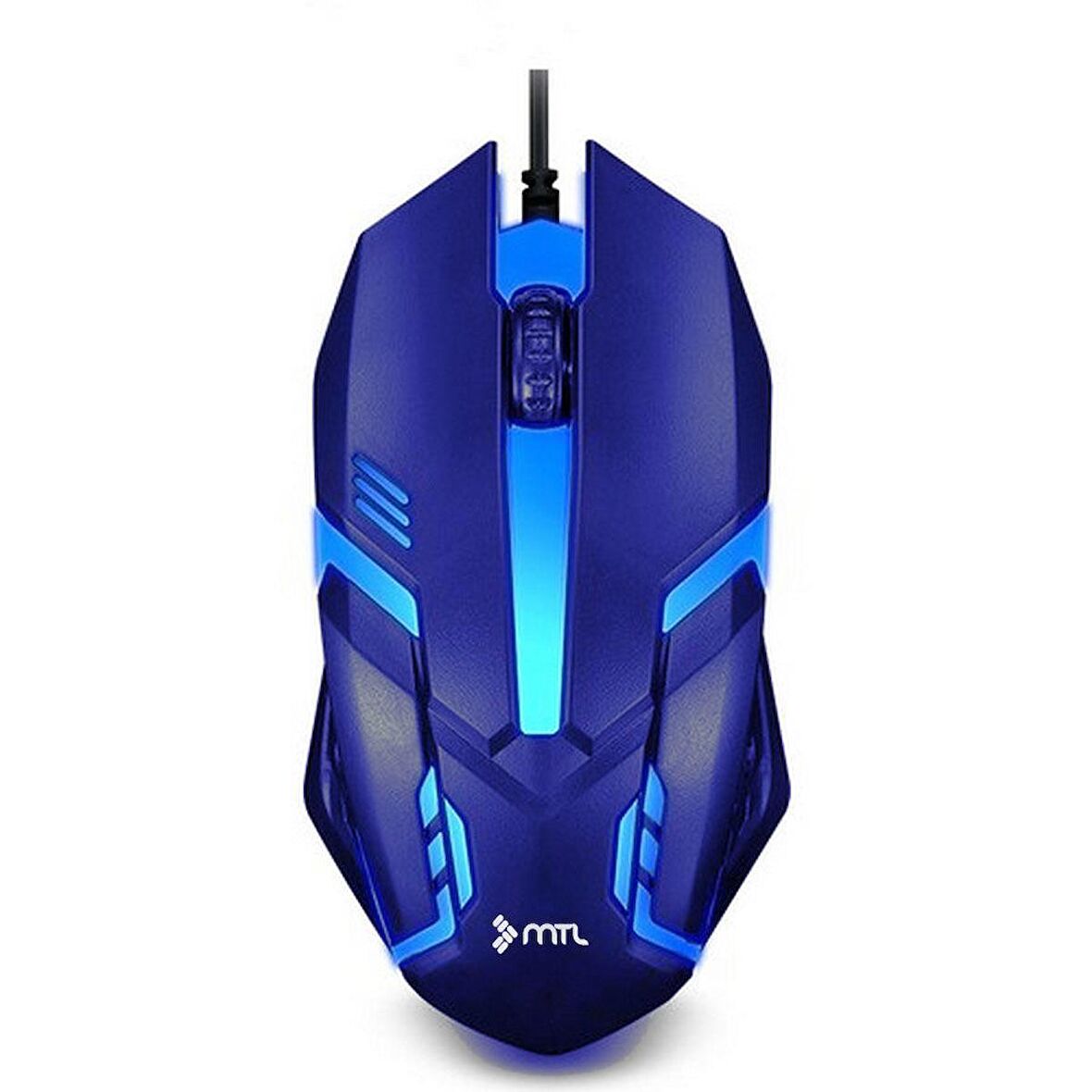 MTL Mt8203 Kablolu Mouse Bilgisayar Faresi 1200 Dpi RGB Işıklı Mavi