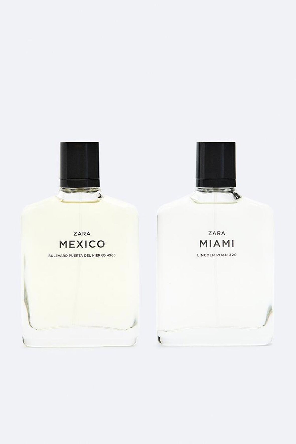 ZARA MIAMI LINCOLN ROAD 420 + MEXICO BULEVARD PUERTA DEL HIERRO 4965 100ML