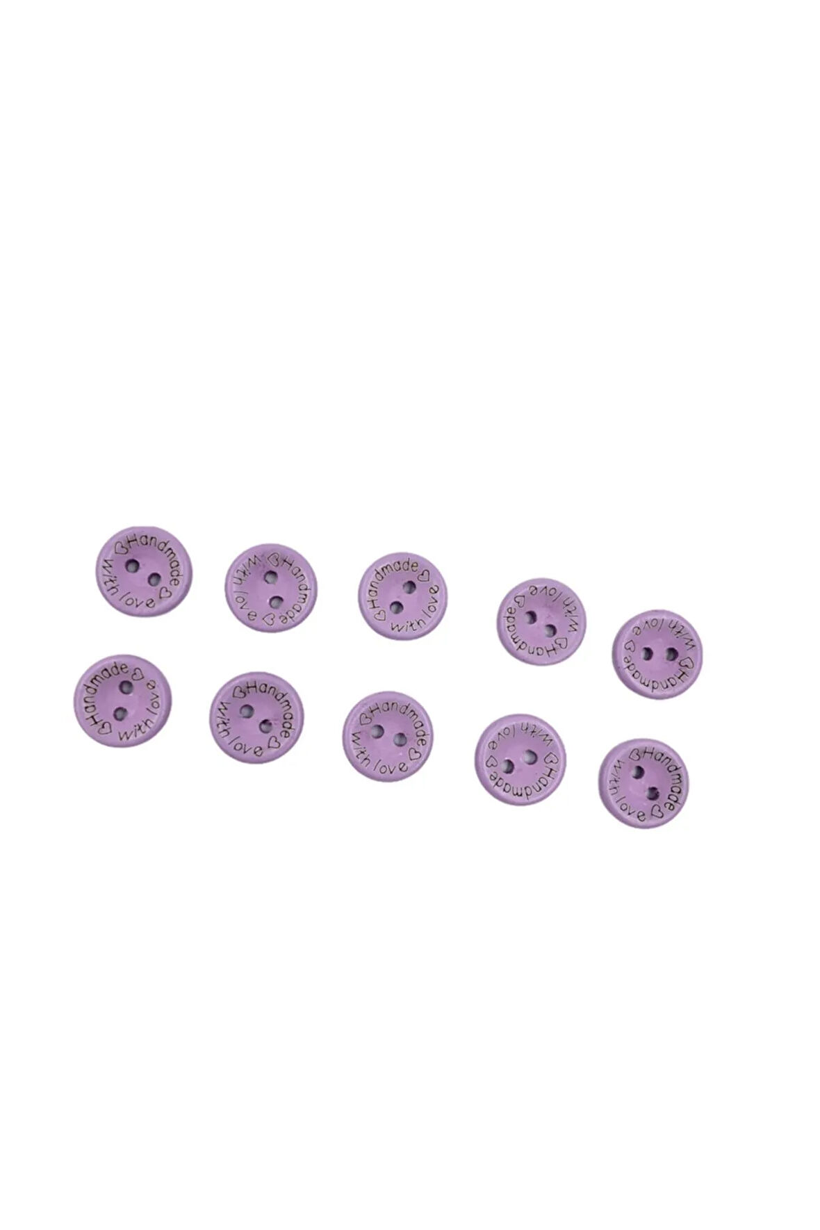 10 Adet 15 Mm Handmade Düğme (MOR)