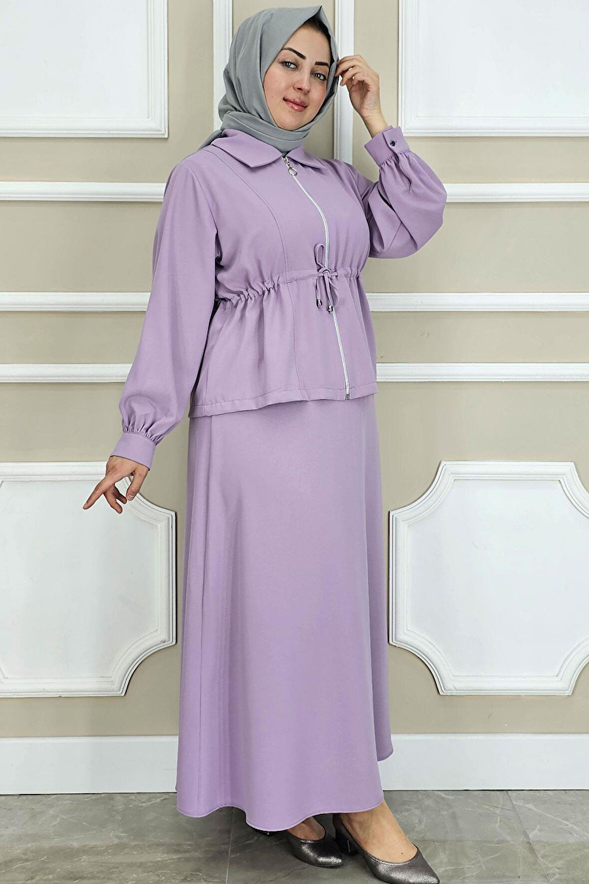 KADIN FERMUARLI BAĞCIKLI TESETTÜR TAKIM