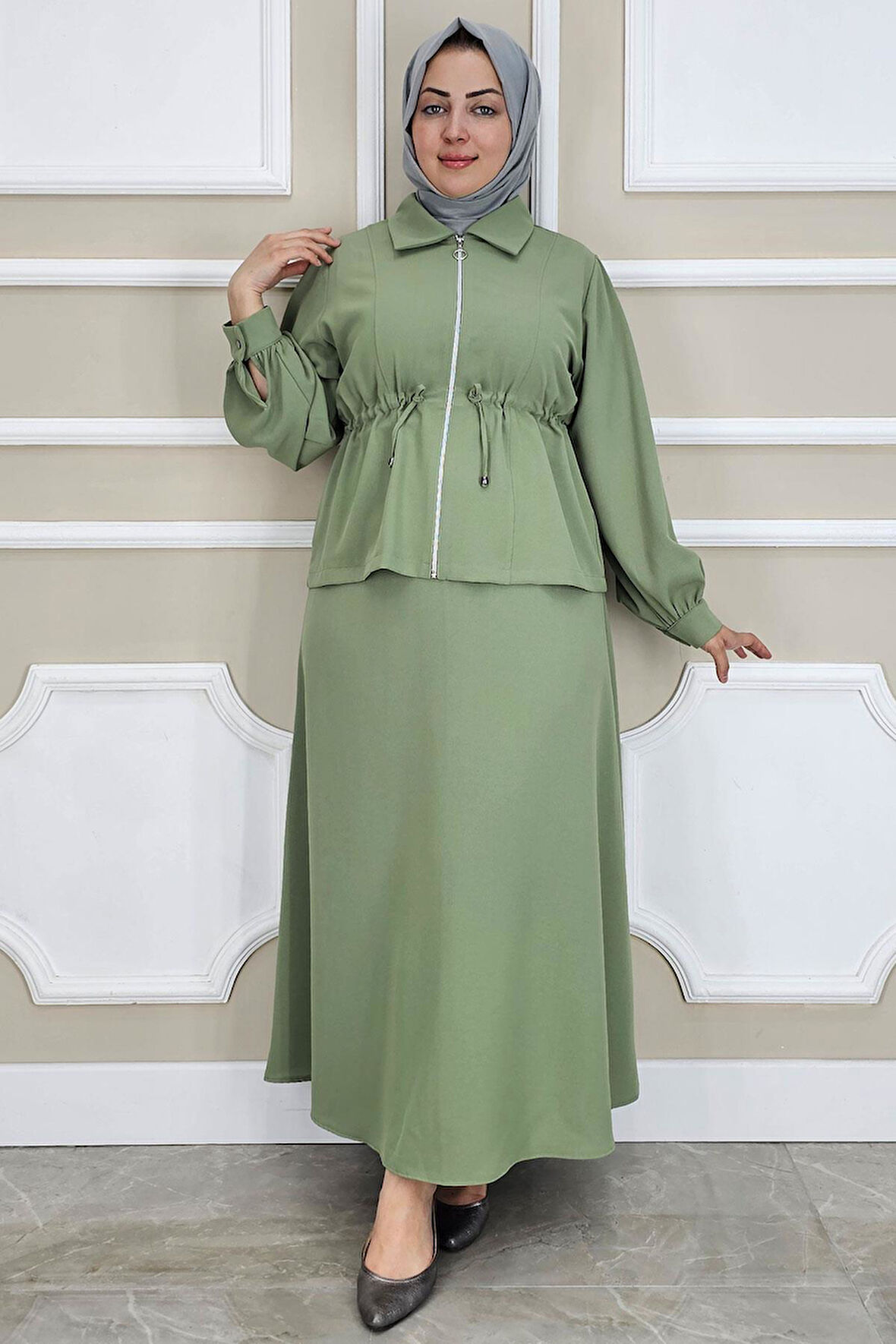 KADIN FERMUARLI BAĞCIKLI TESETTÜR TAKIM