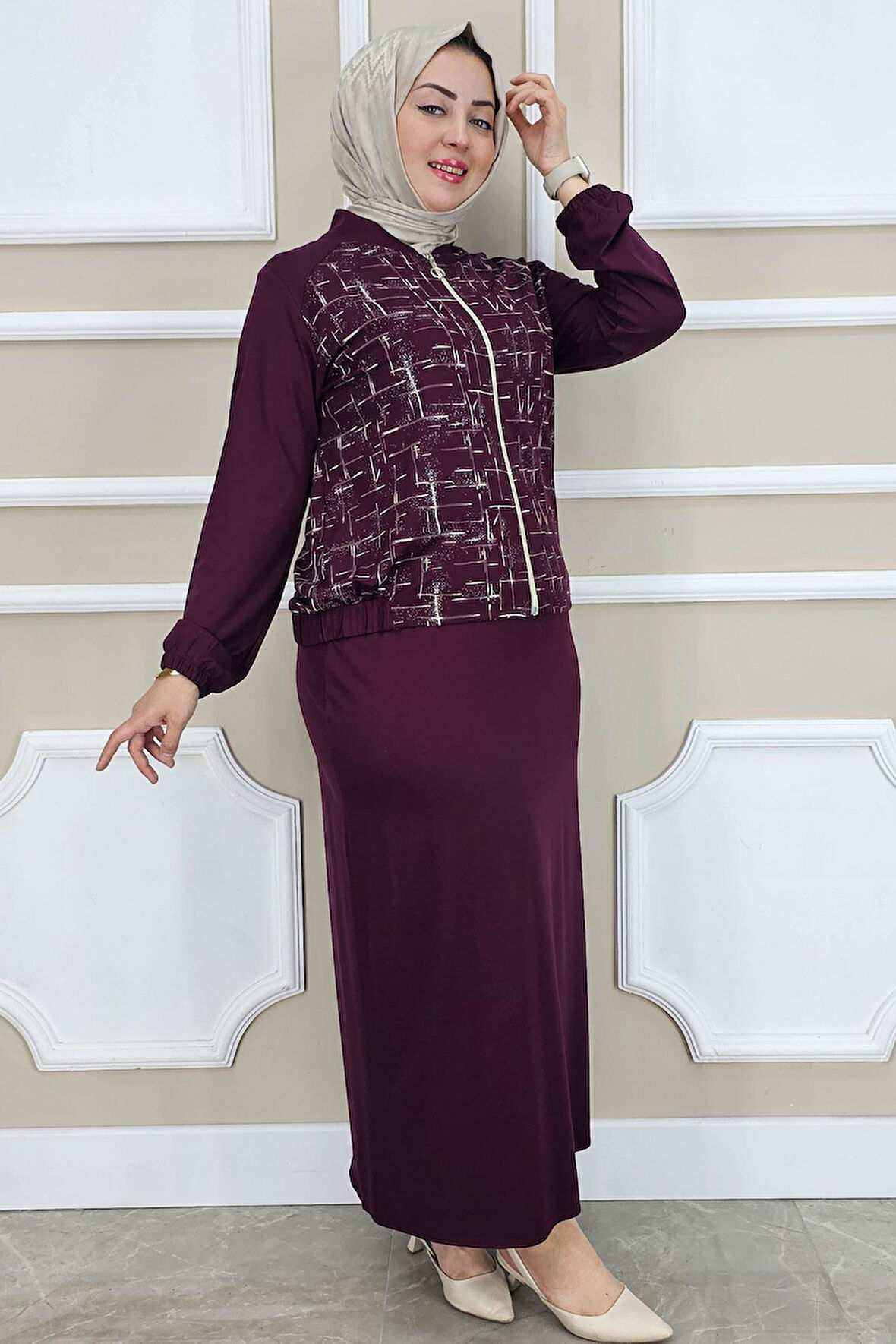 KADIN DESENLİ TESETTÜR TAKIM