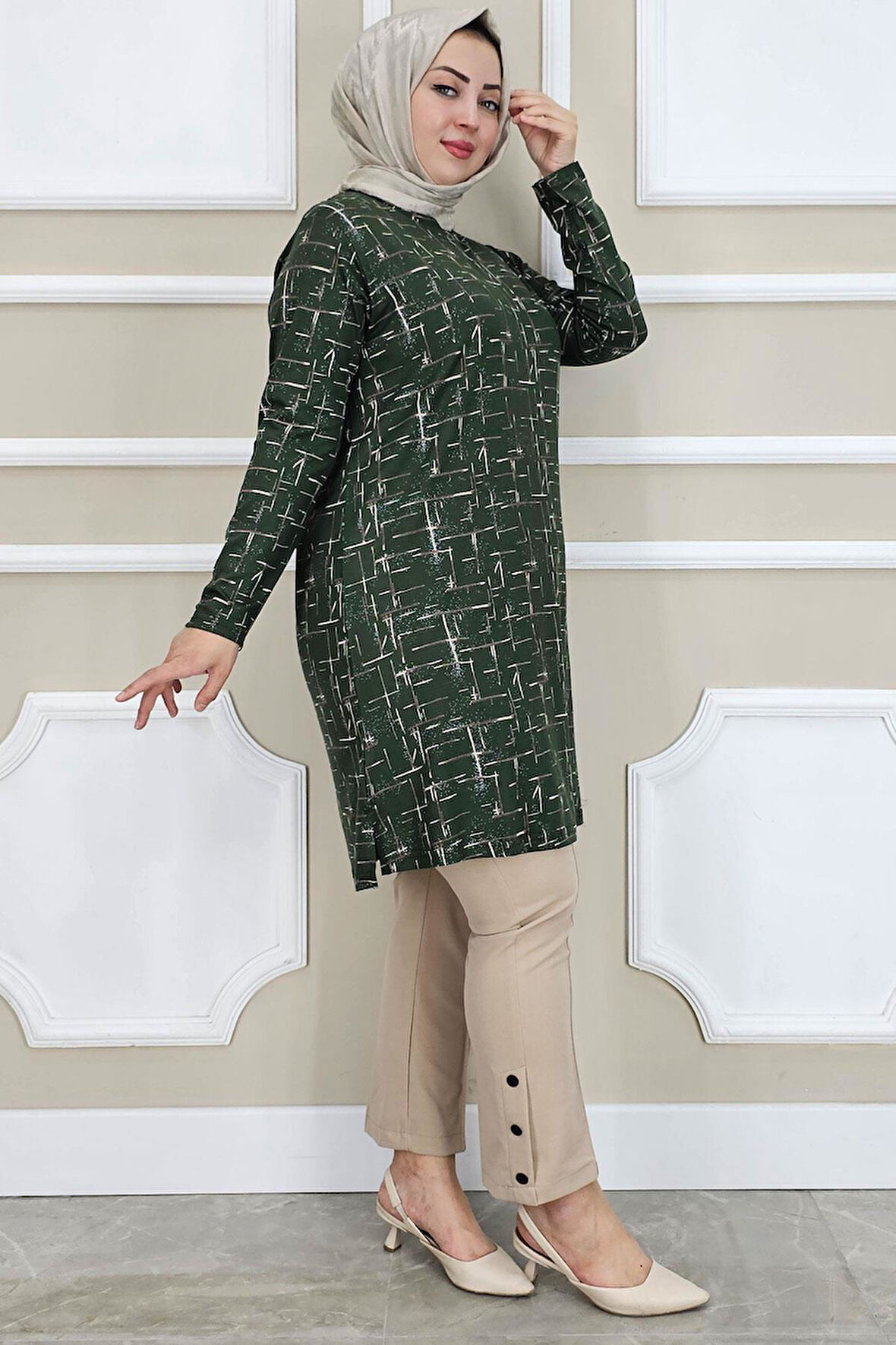 KADIN DESENLİ TESETTÜR TUNİK