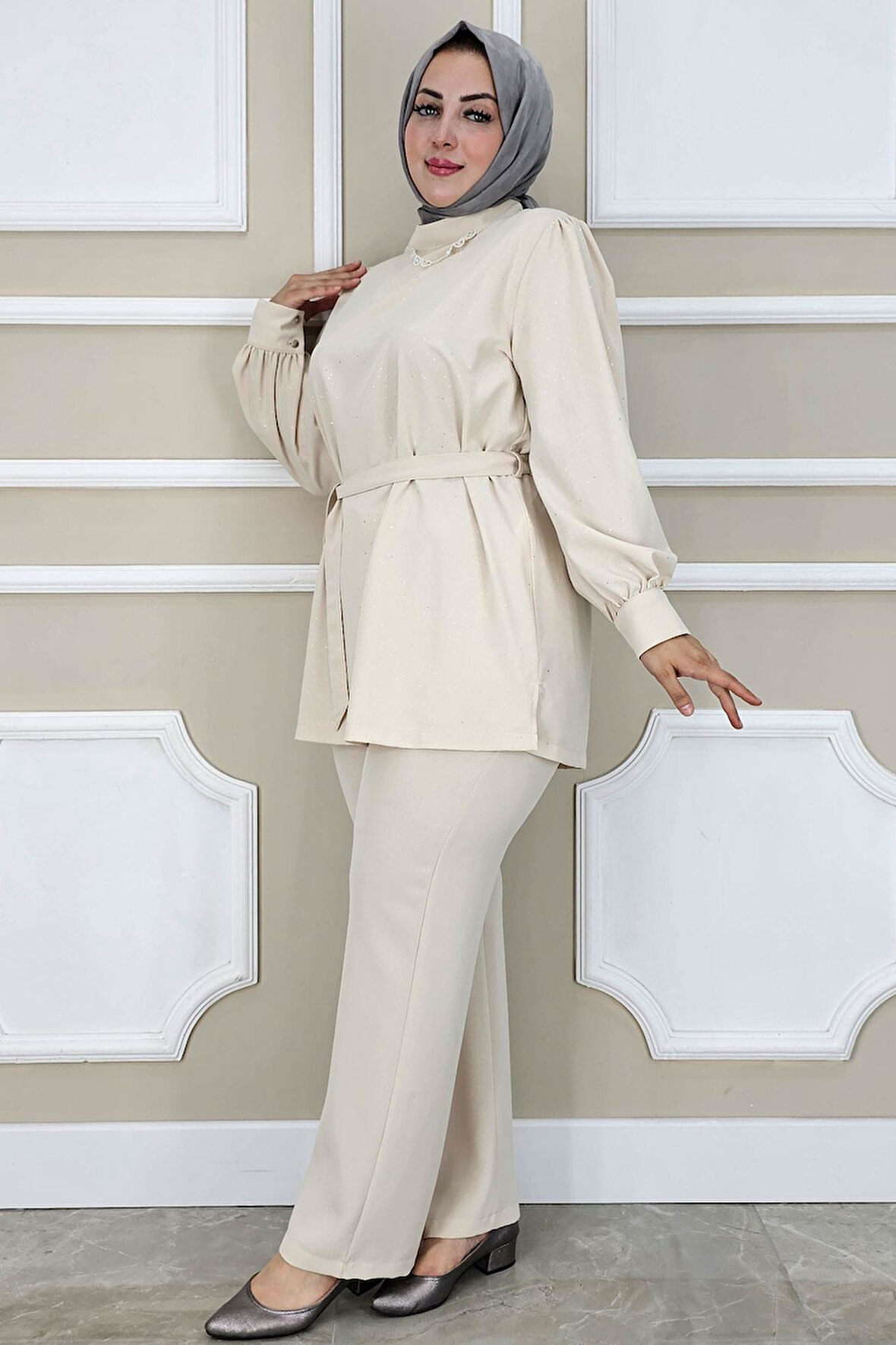 KADIN DANTEL DETAYLI TESETTÜR TAKIM