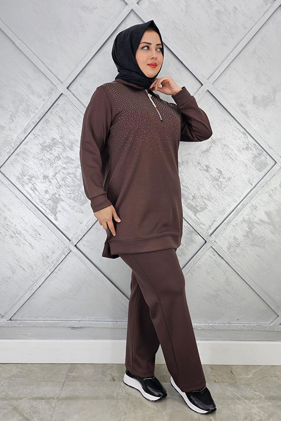 KADIN BEDEN TAŞ DRTAYLI TESETTÜR TAKIM