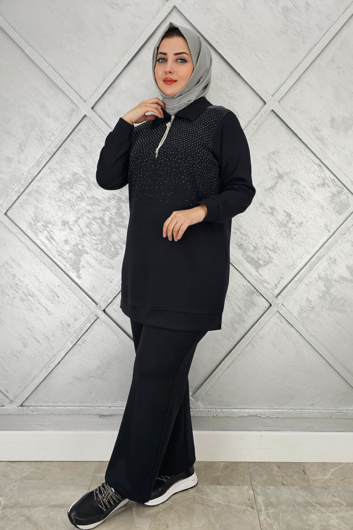 KADIN BEDEN TAŞ DRTAYLI TESETTÜR TAKIM