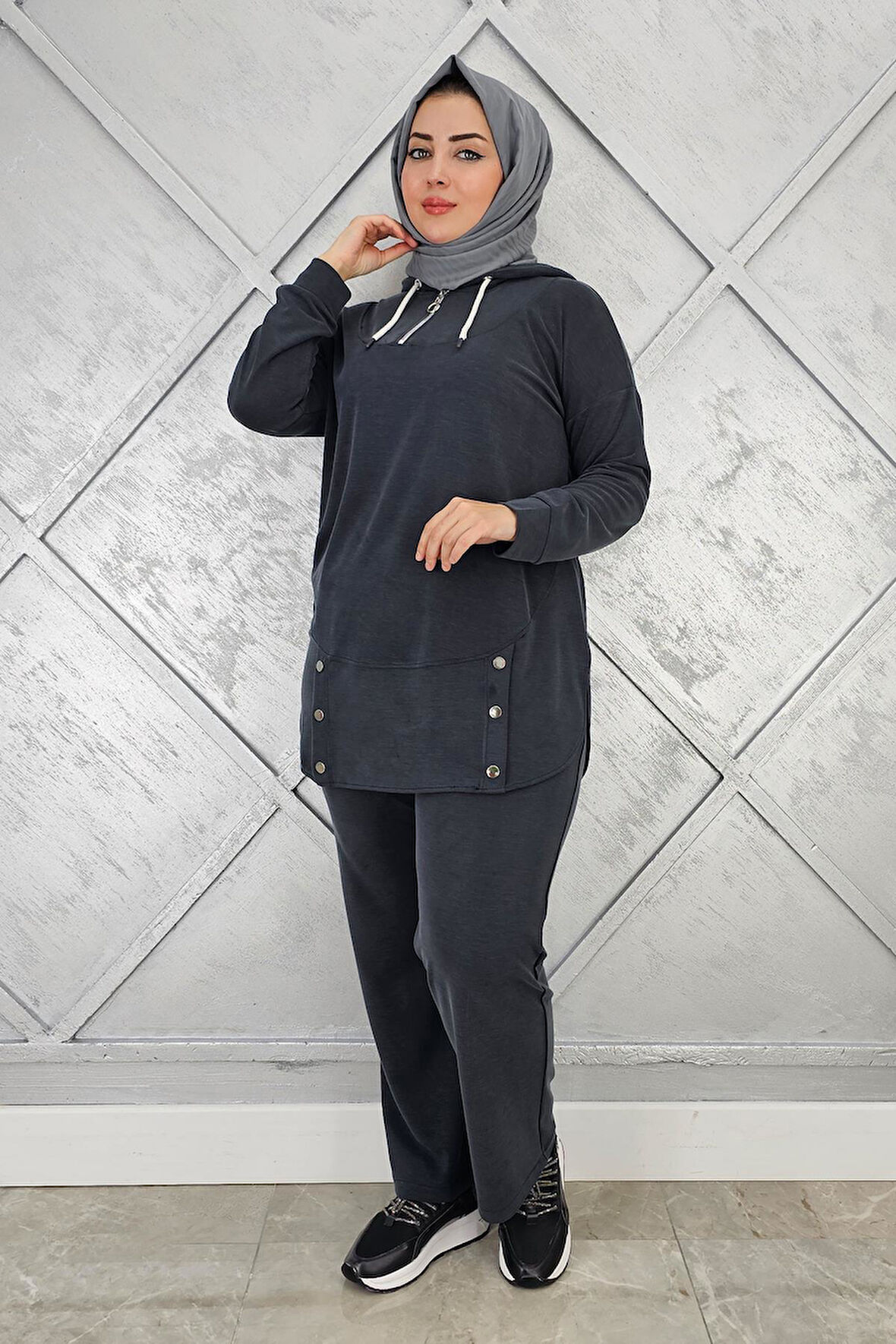 KADIN ÇIT ÇIT DETAYLI TESETTÜR TAKIM