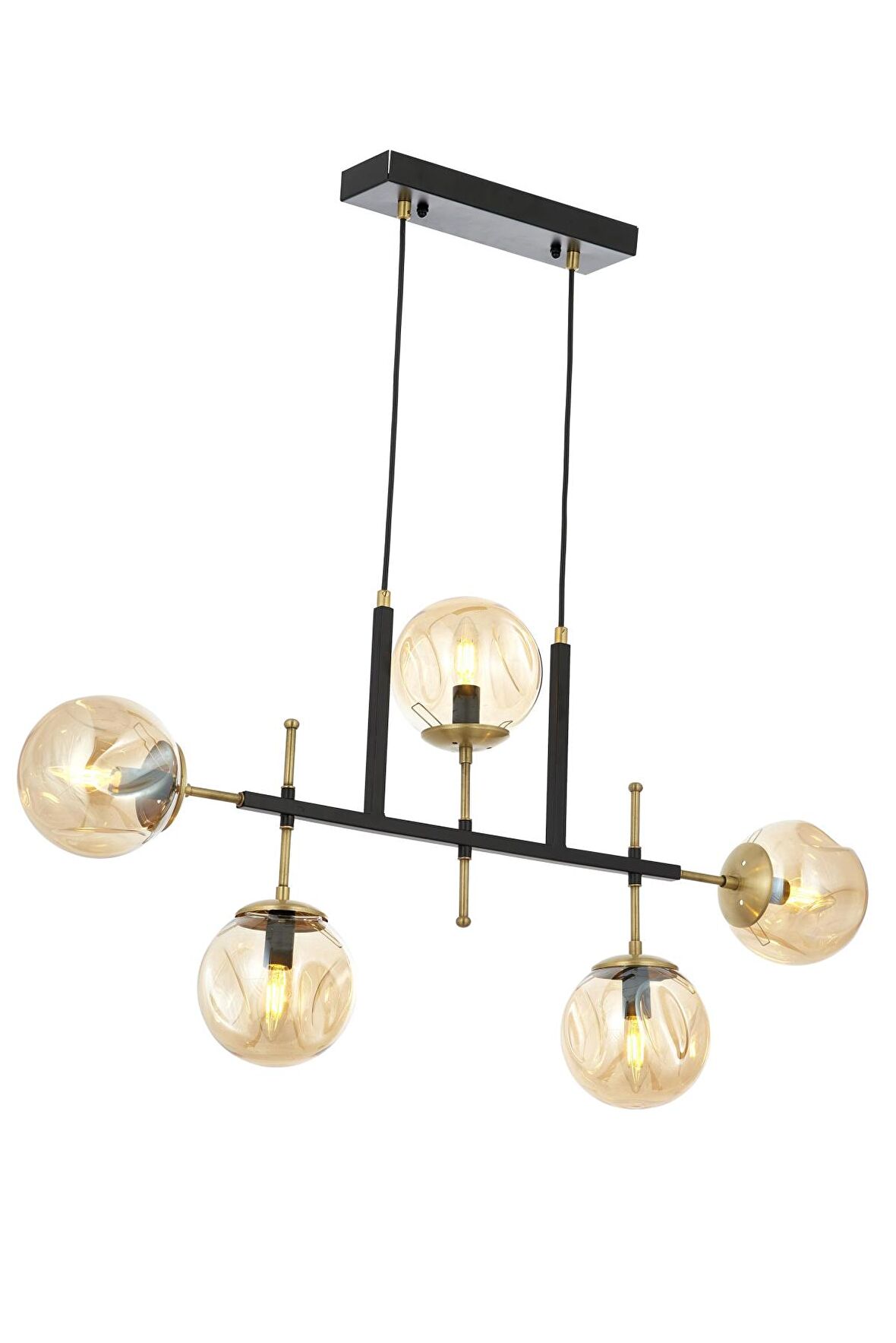 Merkür 5 Li Siyah Eskitme Sıralı Modern