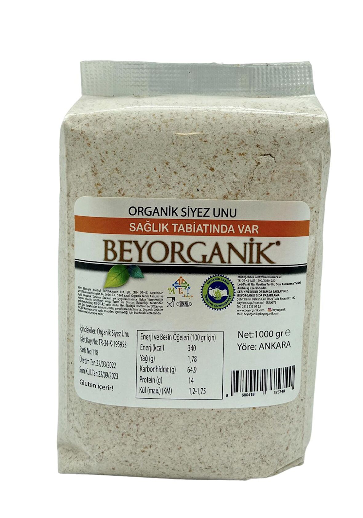 Organik Siyez Unu 1kg