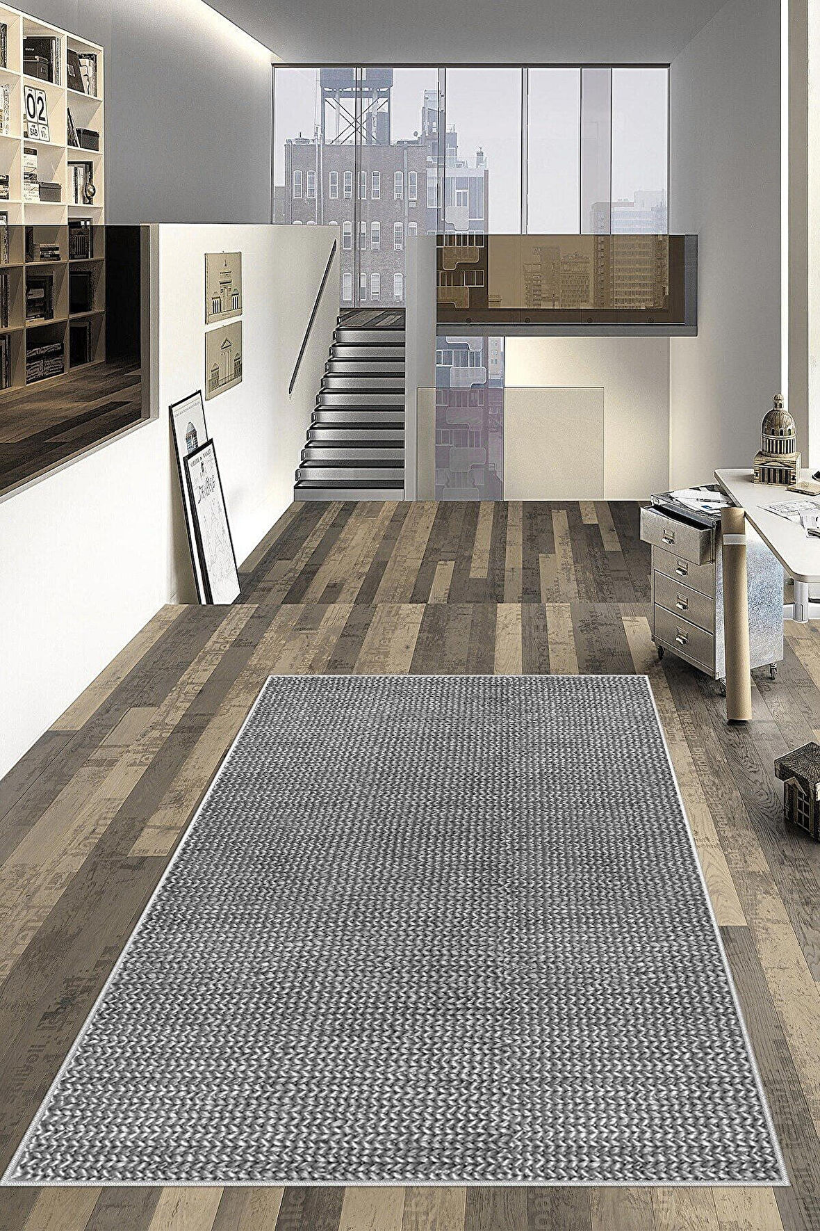 ALDORA DİJİTAL BASKILI PVC TABAN KAYMAZ HALI