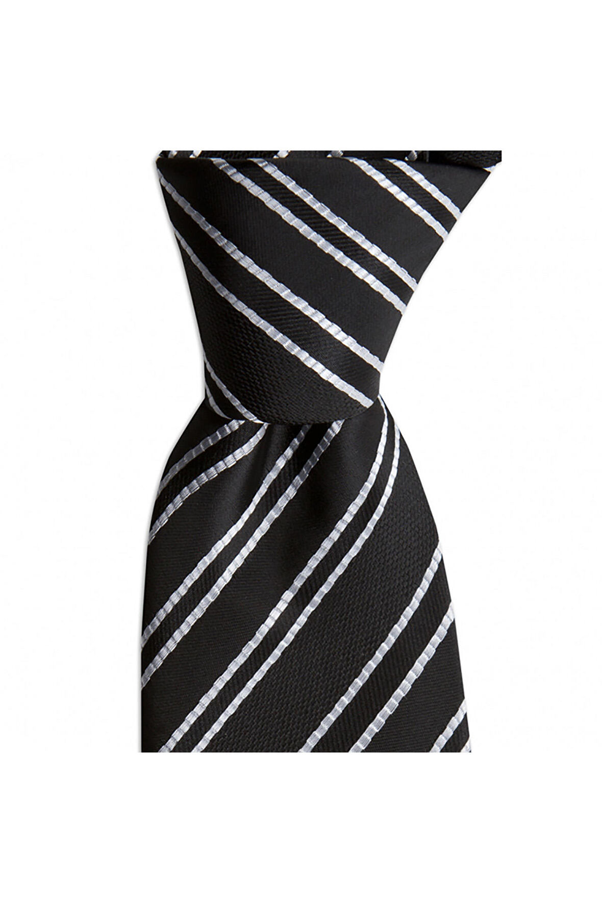 Siyah çizgili 8 cm genişliğinde kravat