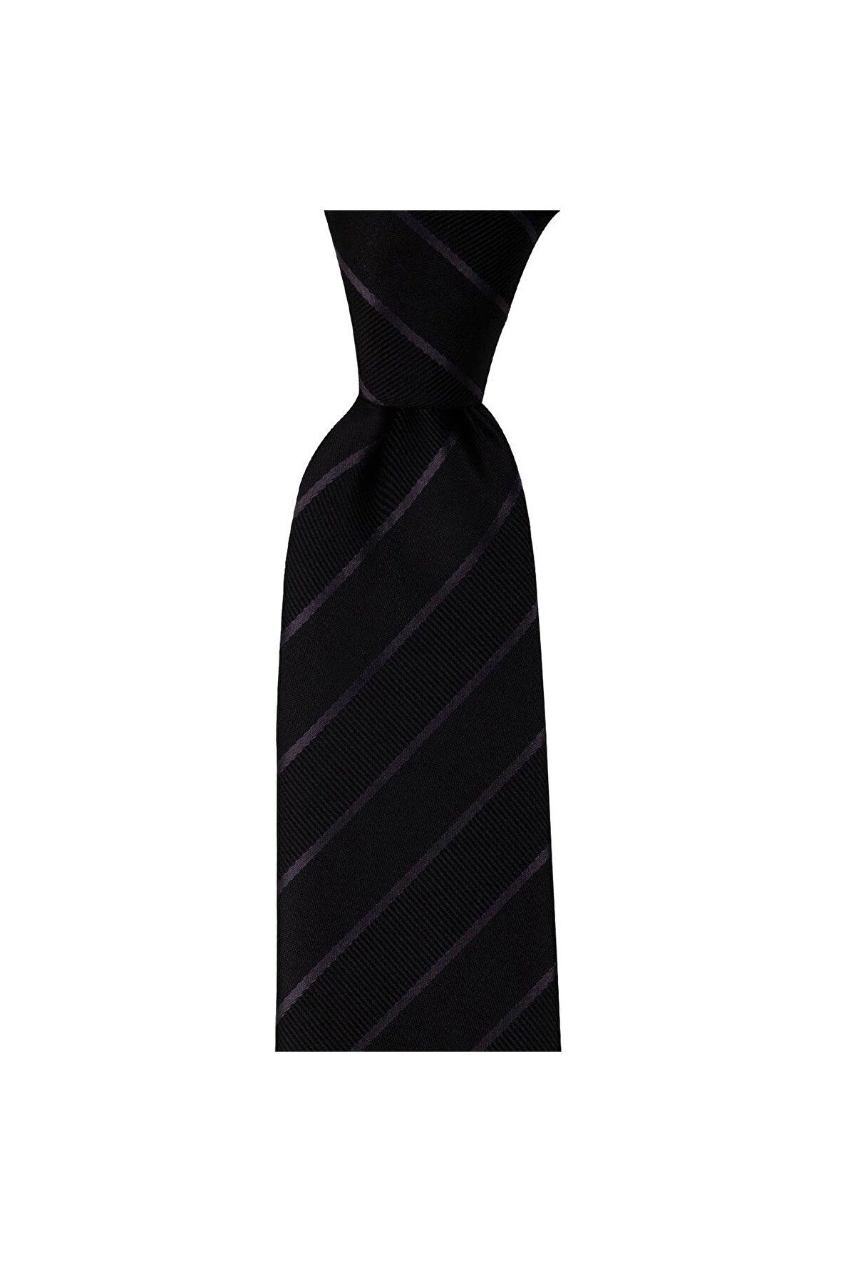Siyah çizgili 8 cm genişliğinde kravat