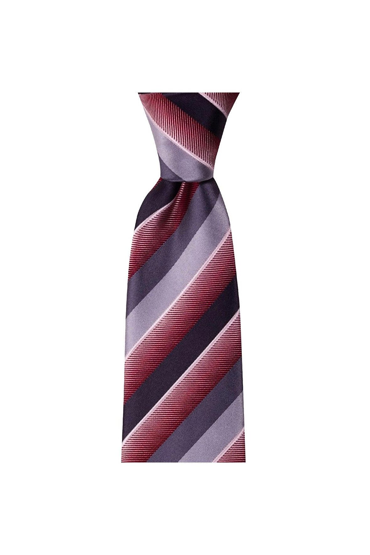 Kırmızı çizgili 8 cm genişliğinde kravat