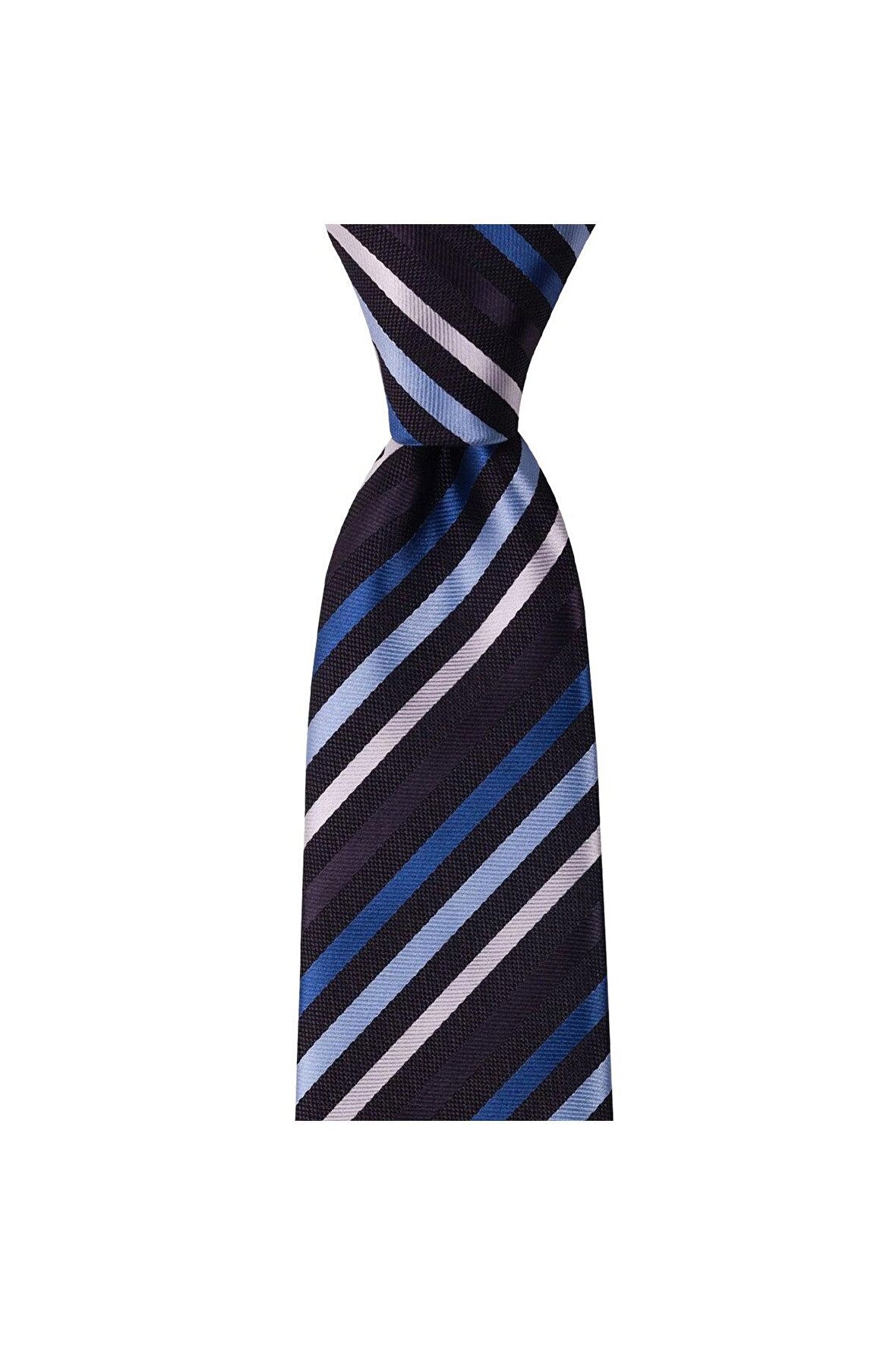 Koyu griçizgili 8 cm genişliğinde kravat