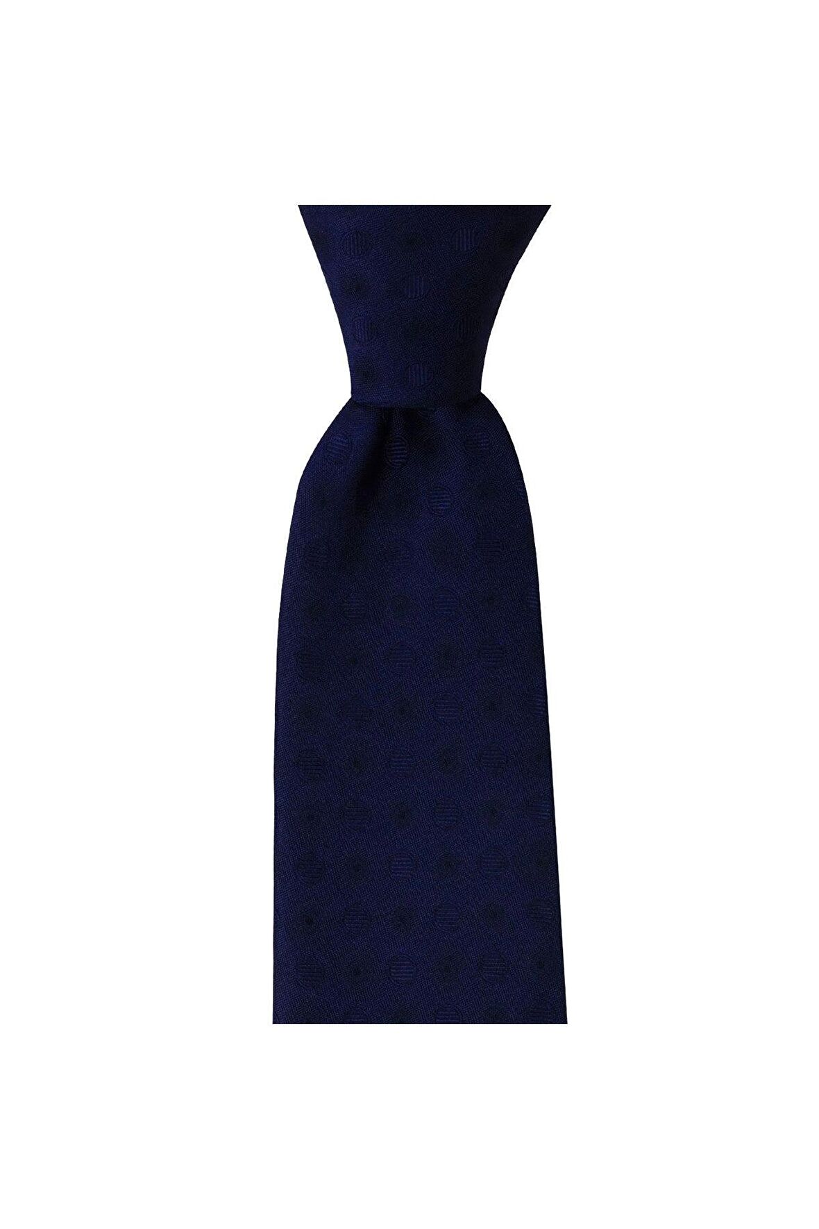 Gece mavisi desenli 8 cm genişliğinde kravat