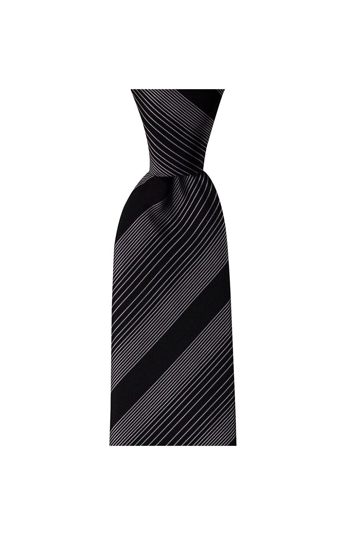 Siyah çizgili 8 cm genişliğinde kravat
