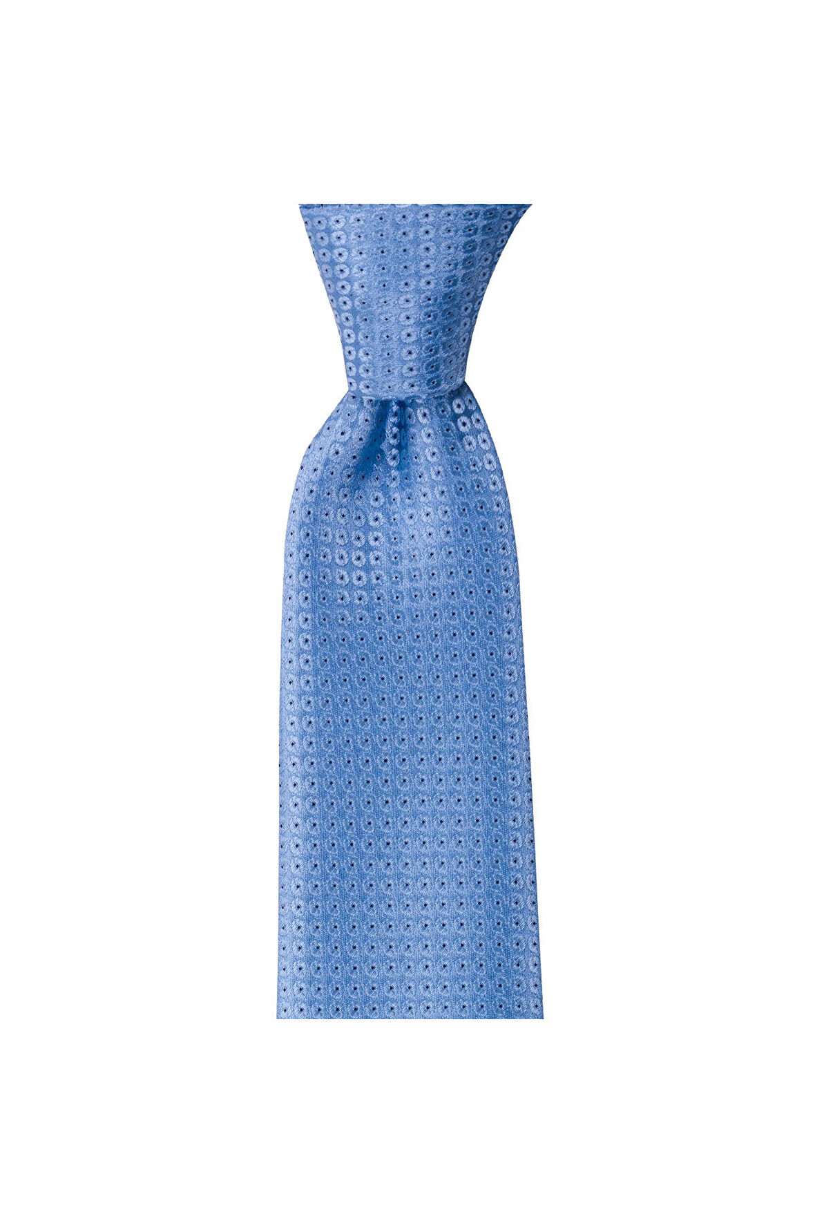 Mavi desenli 8 cm genişliğinde kravat