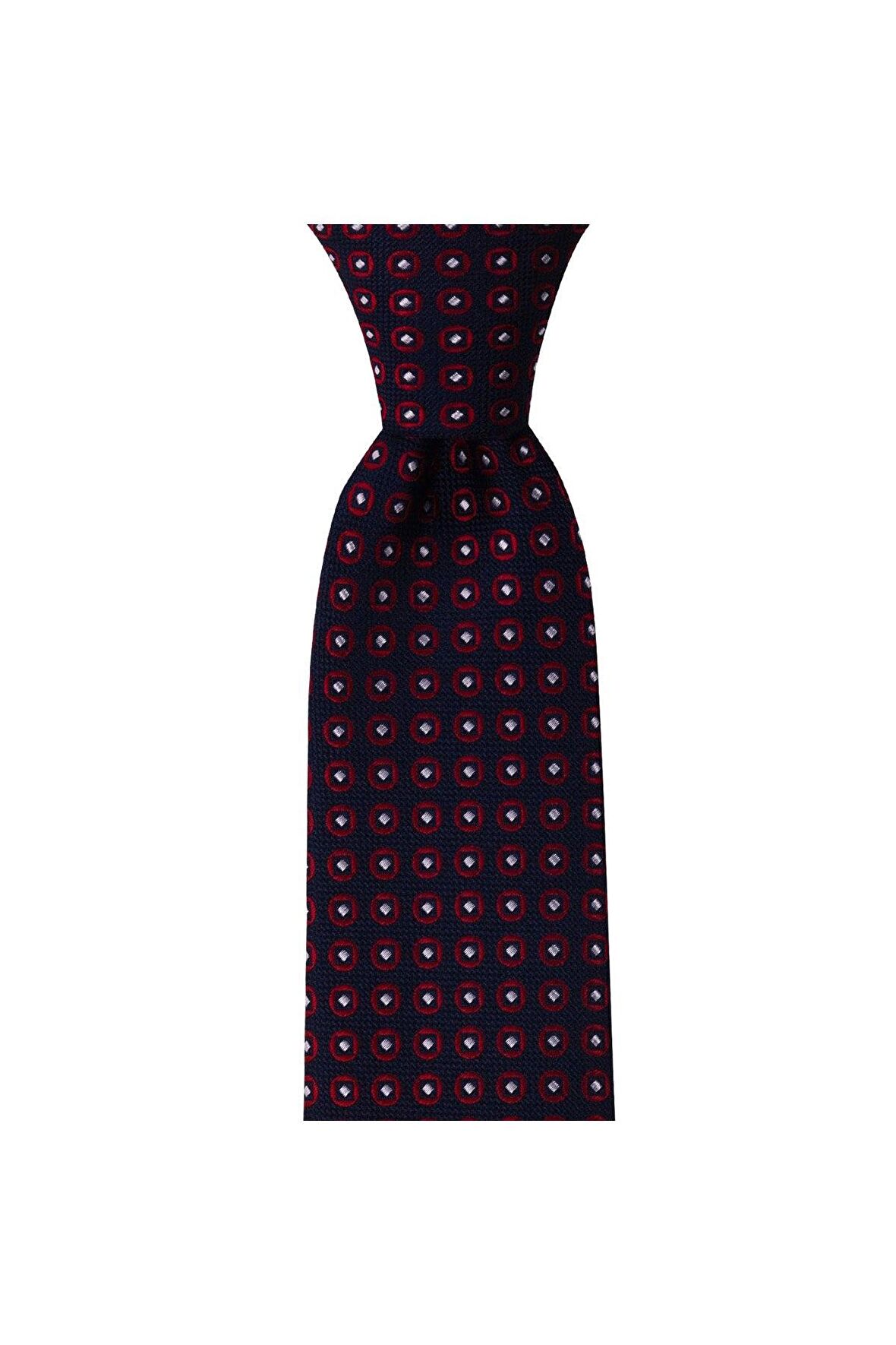 Kırmızı desenli 8 cm genişliğinde kravat