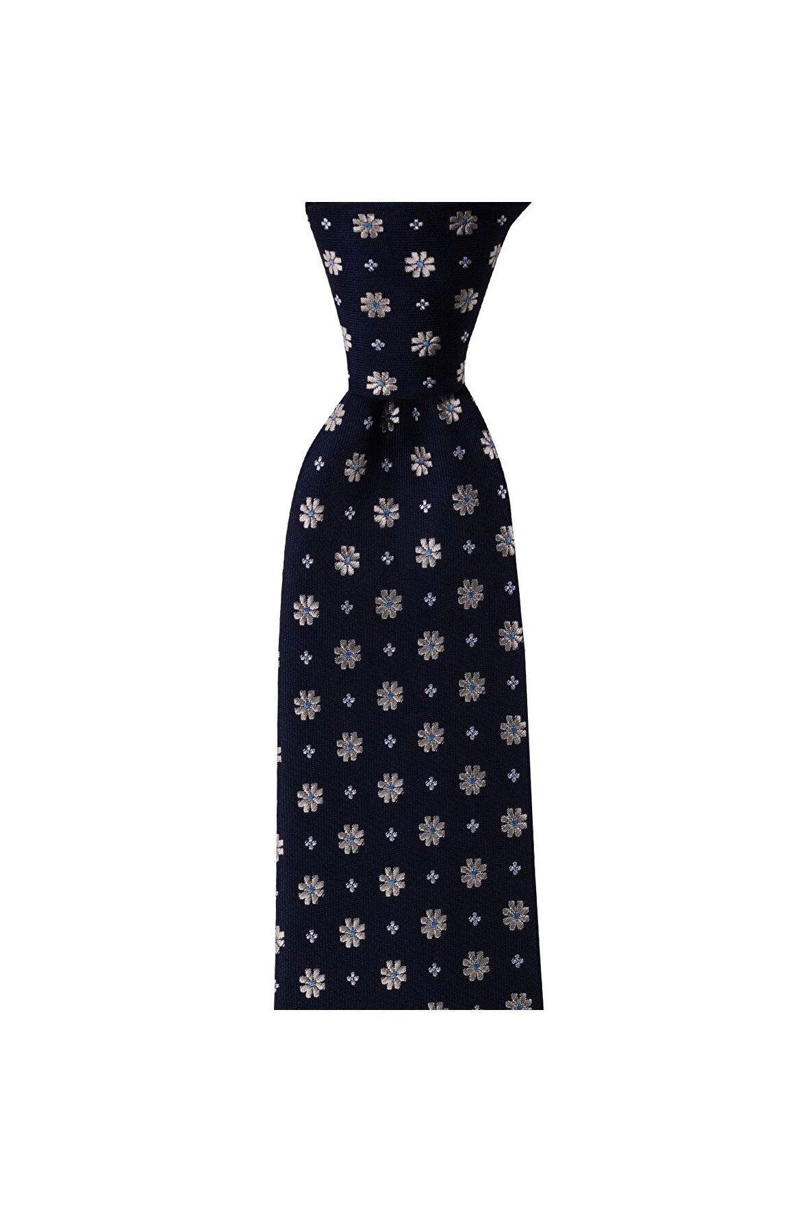 Bej desenli 8 cm genişliğinde kravat