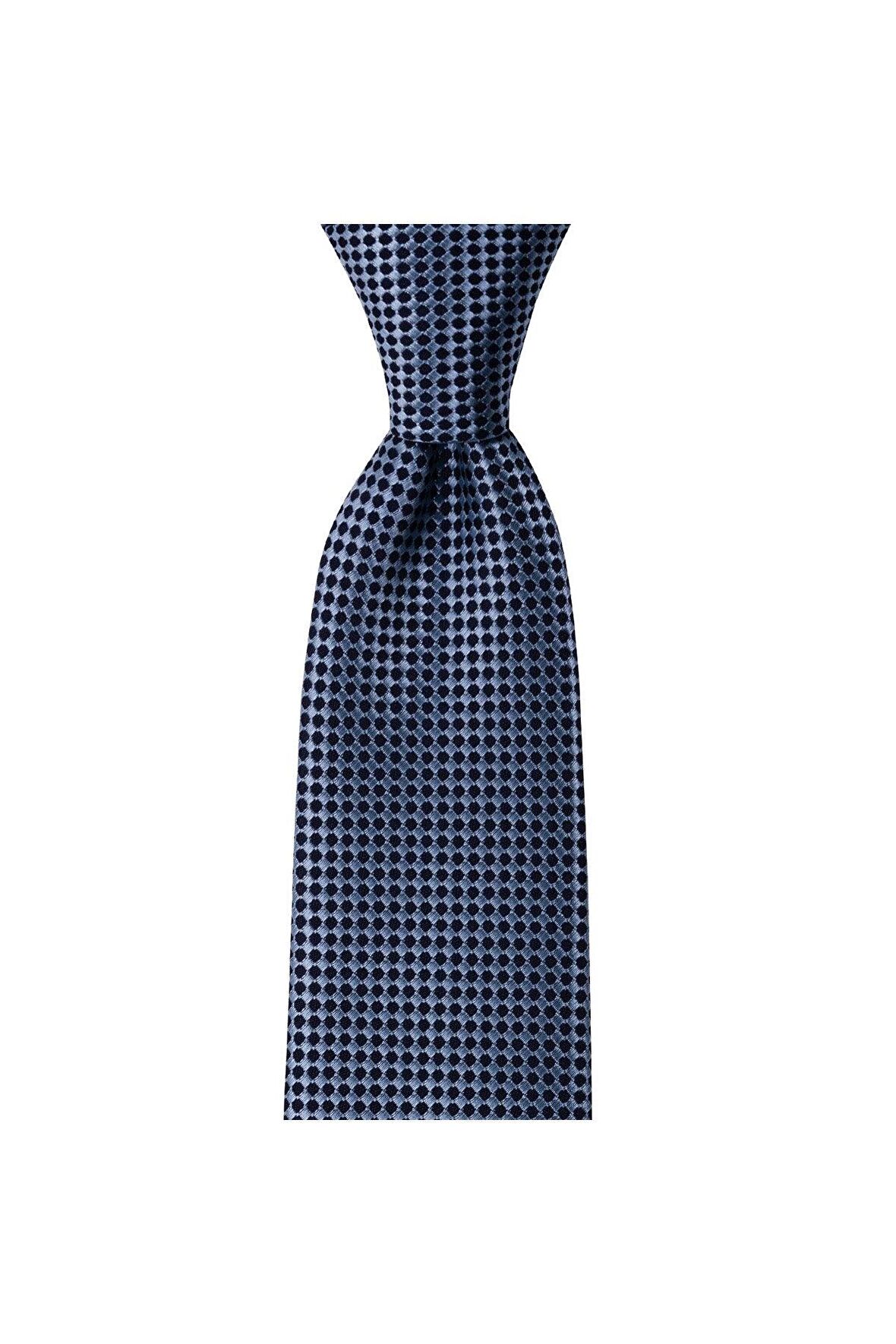 Desenli lacivert 8 cm genişliğinde kravat