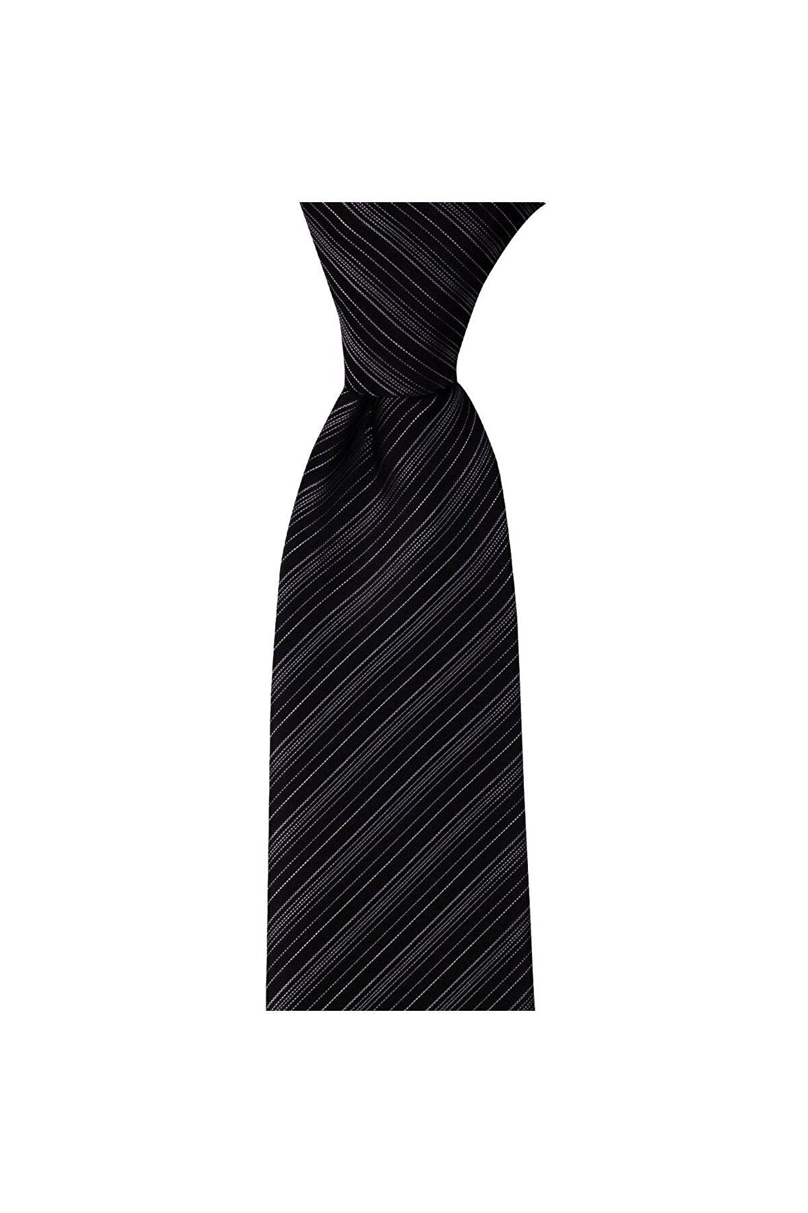 Siyah çizgili 8 cm genişliğinde kravat