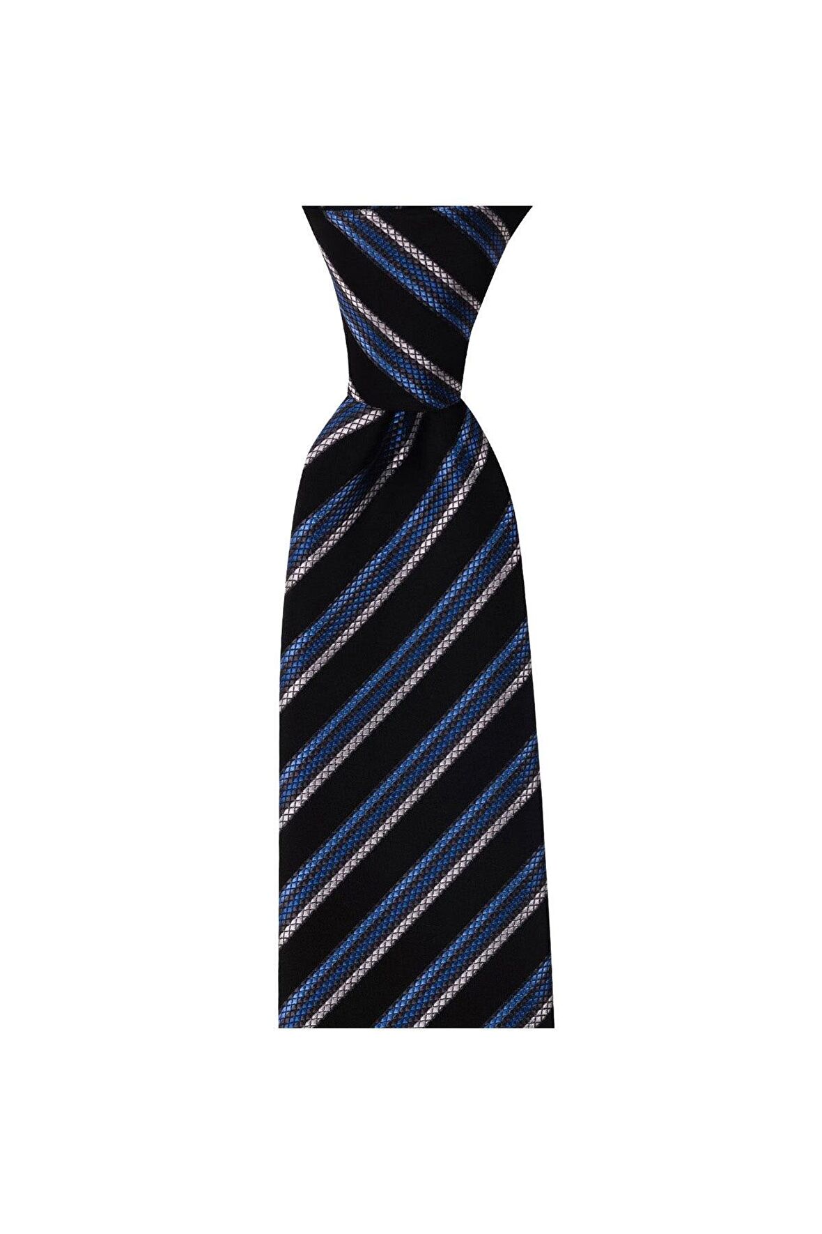 Siyah çizgili 8 cm genişliğinde kravat