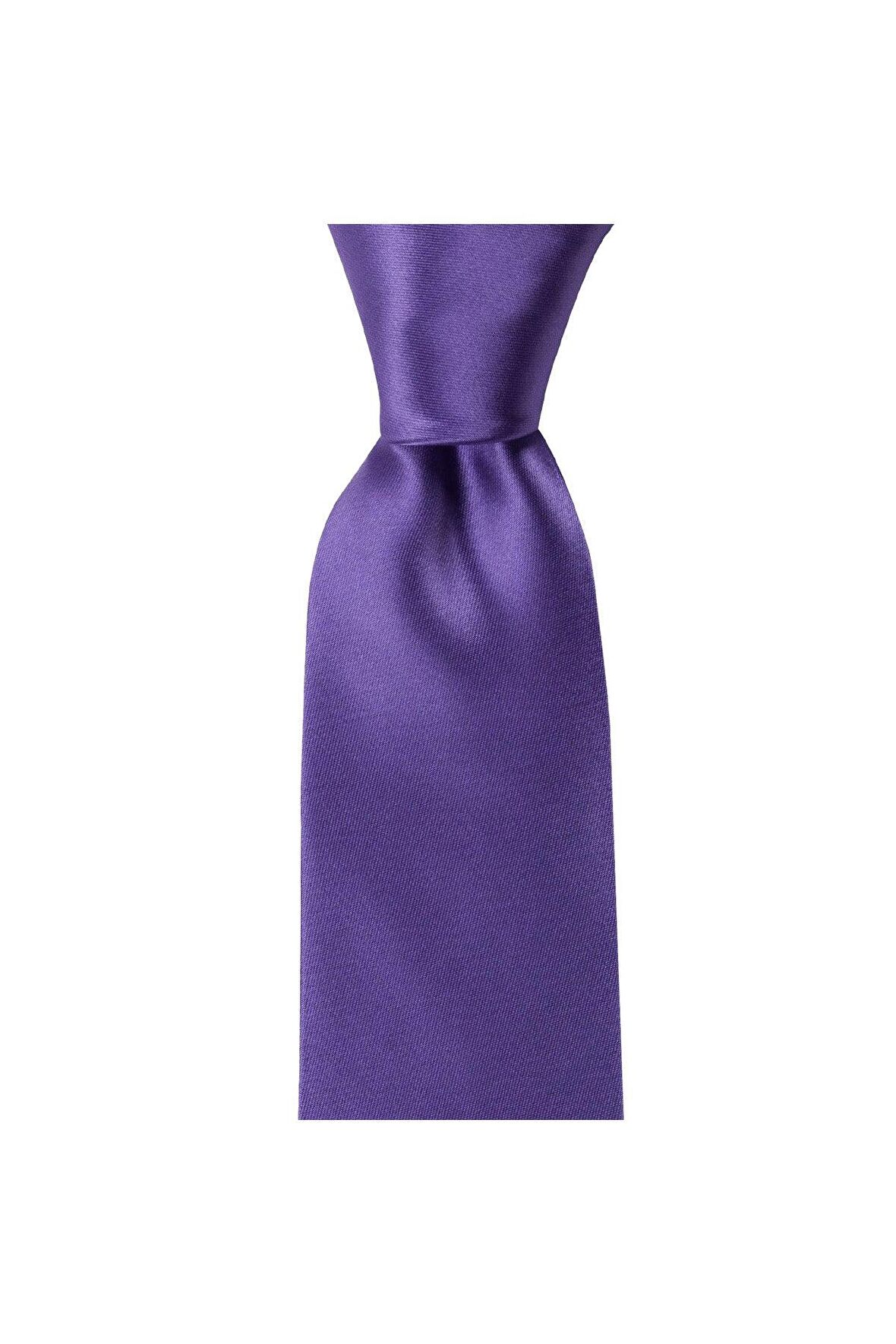 Lila renkli 8 cm genişliğinde saten kravat