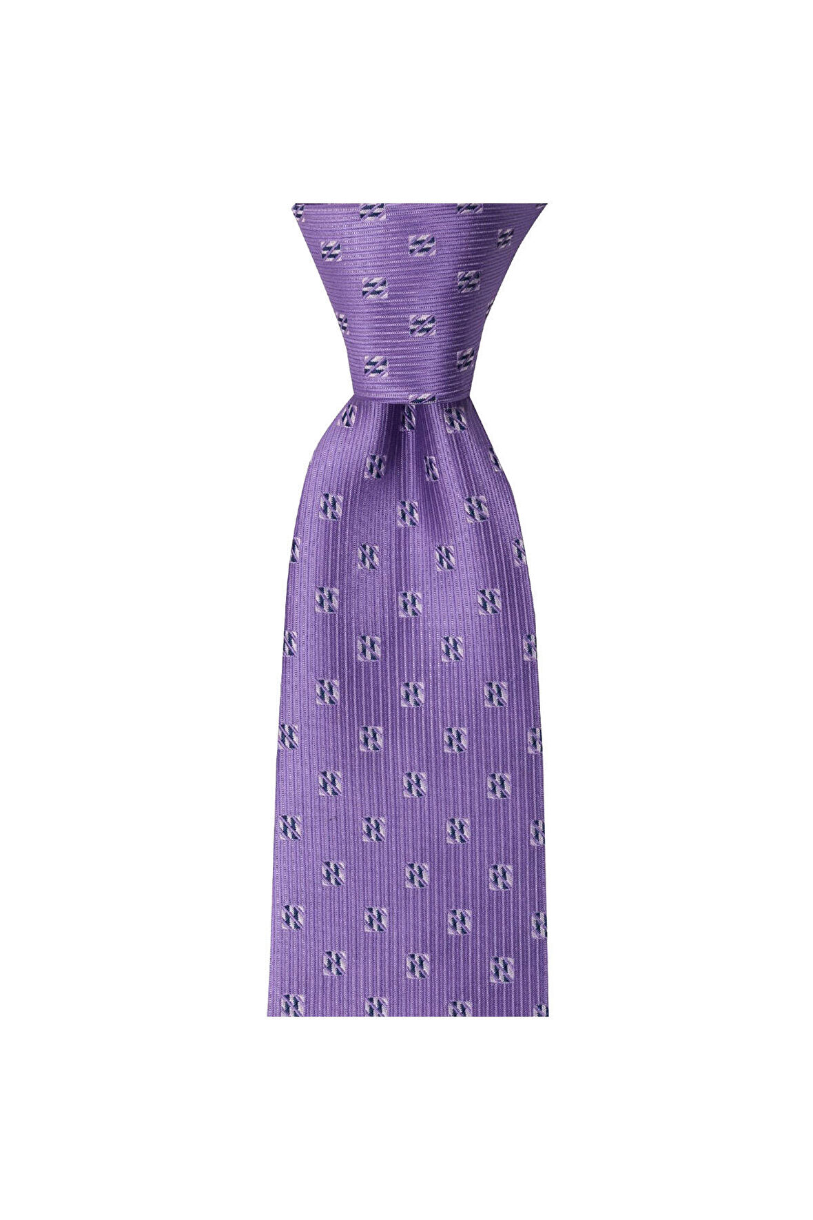 Lila desenli 8 cm genişliğinde kravat