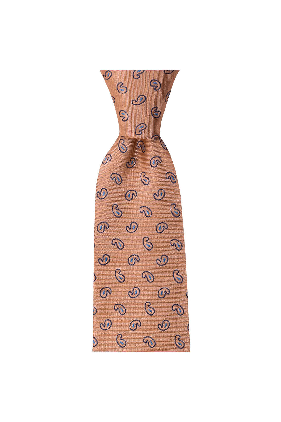 Turuncu renkli 8 cm genişliğinde mendilli kravat