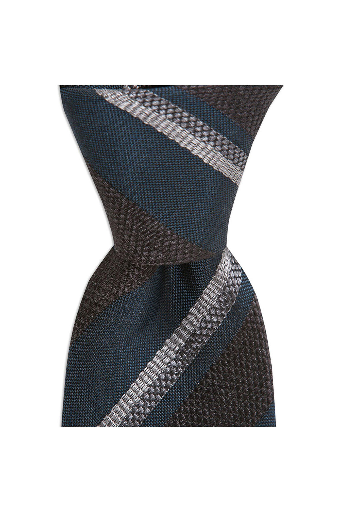 Yeşil renkli 8 cm genişliğinde yün ipek karışımlı kravat