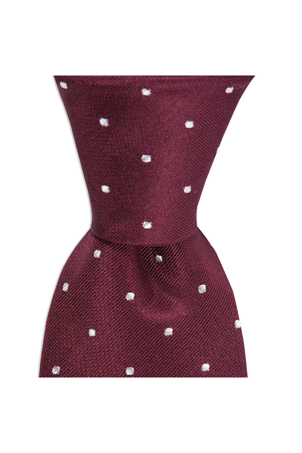 Bordo desenli 8 cm genişliğinde ipek kravat