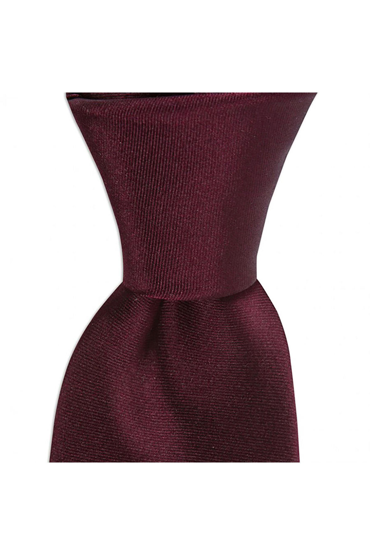 Bordo renkli saten 7,5 cm genişliğinde ipek kravat