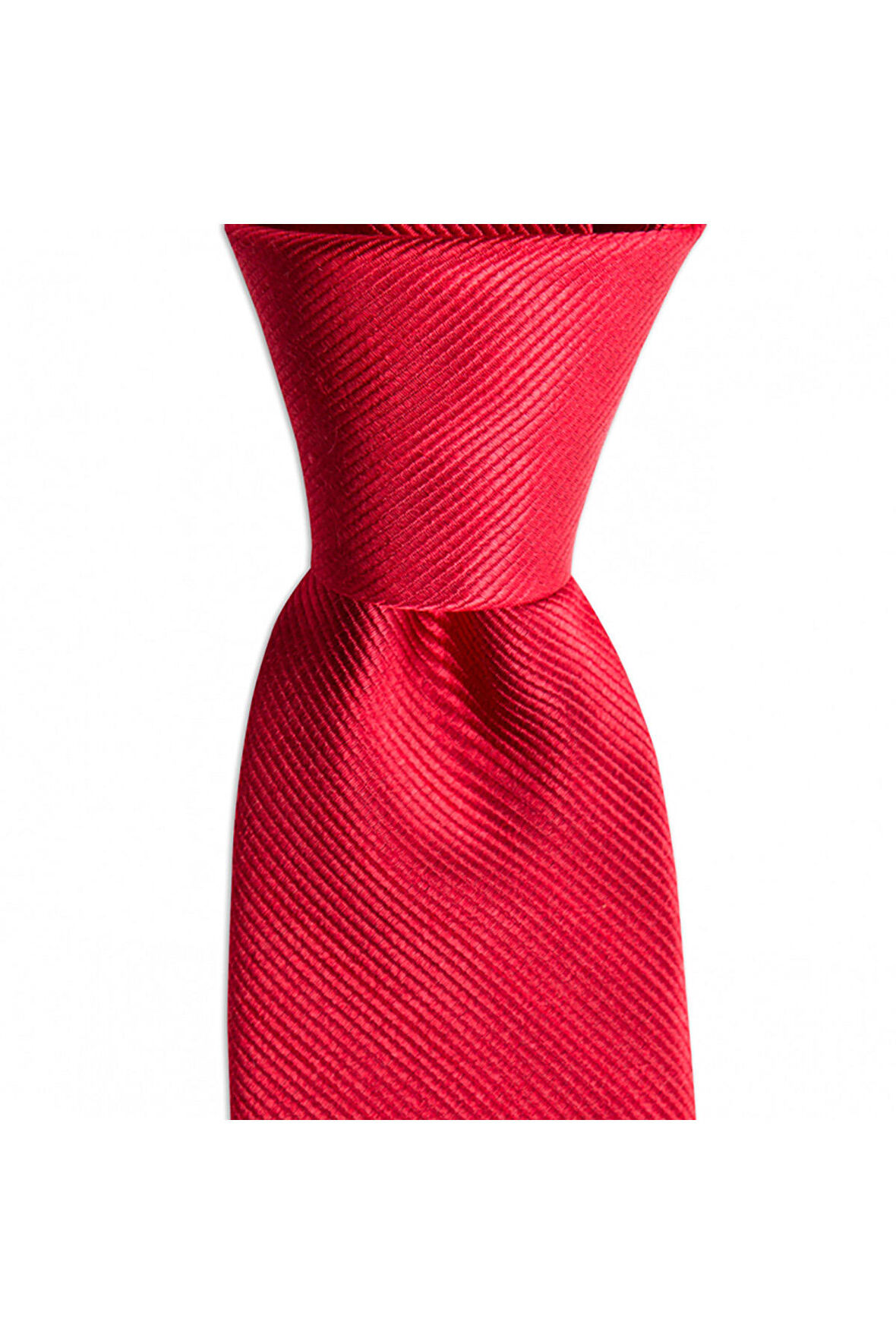 Kırmızı renkli 7,5 cm genişliğinde ipek kravat
