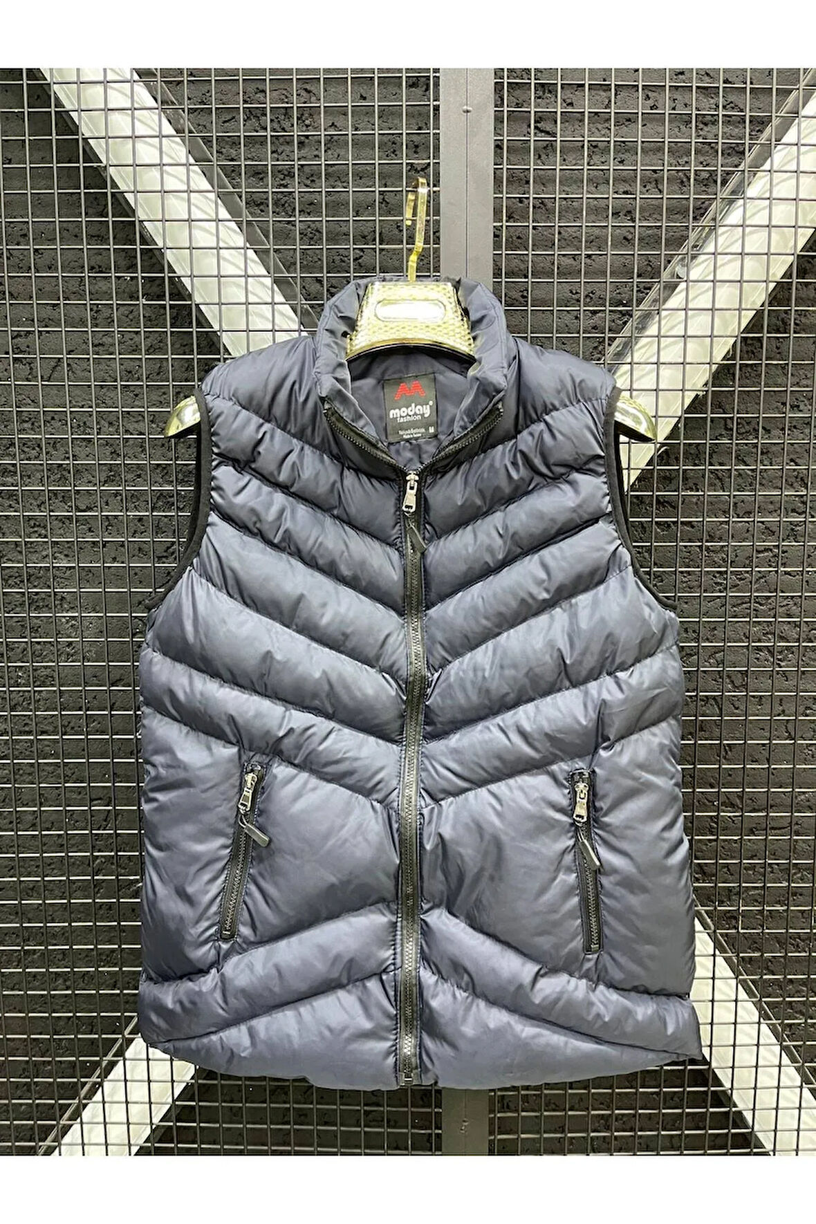 Erkek Lacivert Vip Model Spor Dolum Şişme Yelek