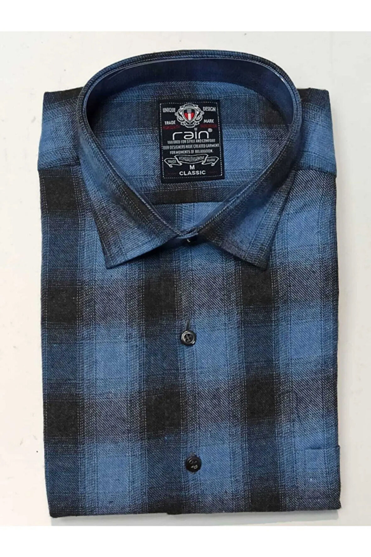 Exclusive Rahat Kalıp Tek Cepli Kışlık Kareli Retro Gömlek