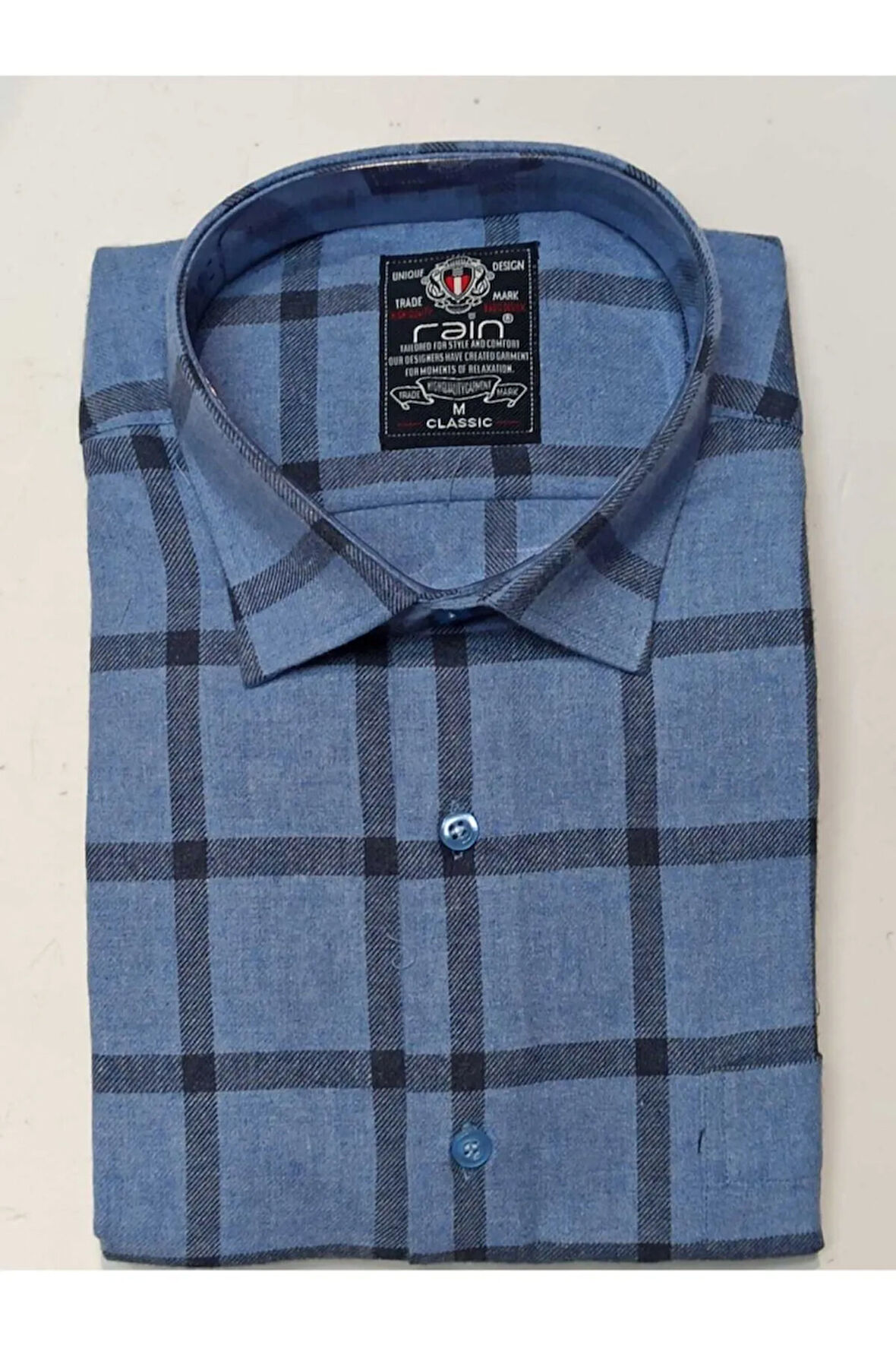 Exclusive Rahat Kalıp Tek Cepli Kışlık Kareli Retro Gömlek