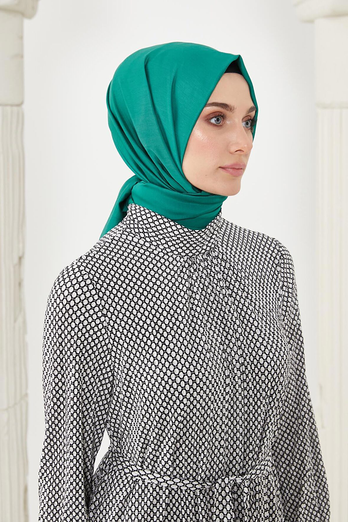 SETRMS YEŞİL Modal İpek Düz Şal 242907218
