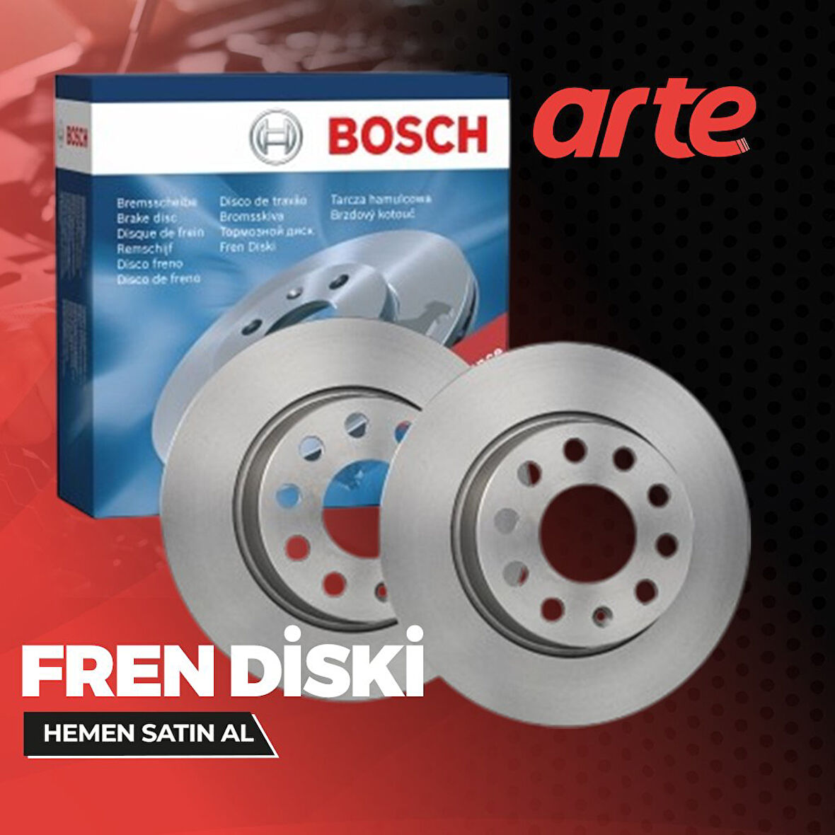 Mazda 3 1.5 2013–2019 Bosch Arka Fren Diski Takımı (2 Adet)